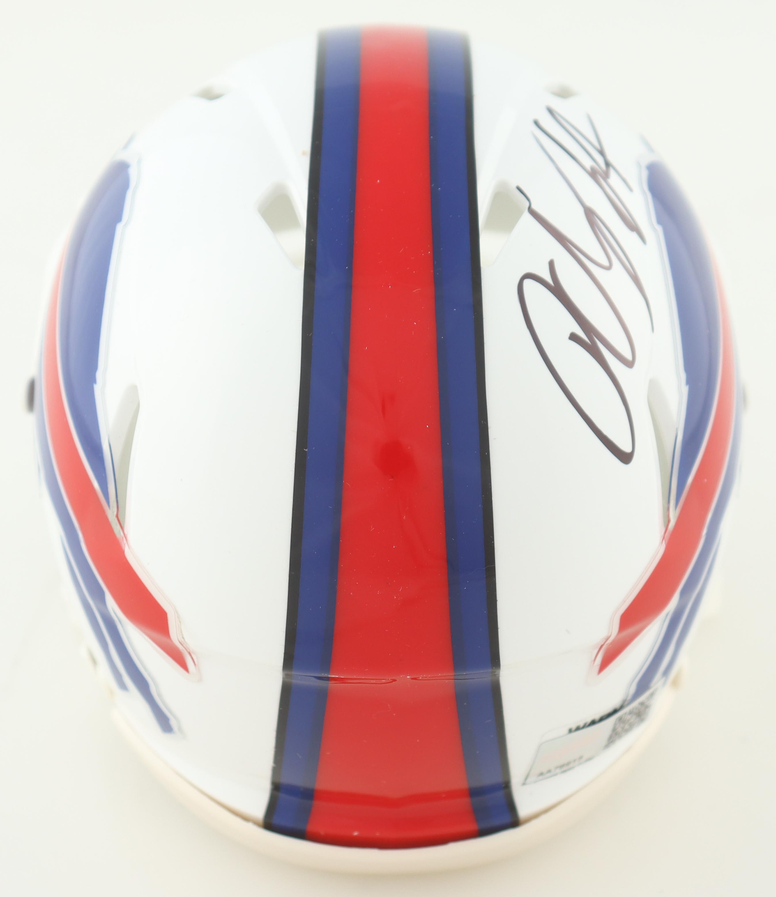 O'Cyrus Torrence Signed Bills Speed Mini Helmet (TSE) at PristineAuction.com O'Cyrus Torrence Signed Bills Speed Mini Helmet (TSE) at PristineAuction.com