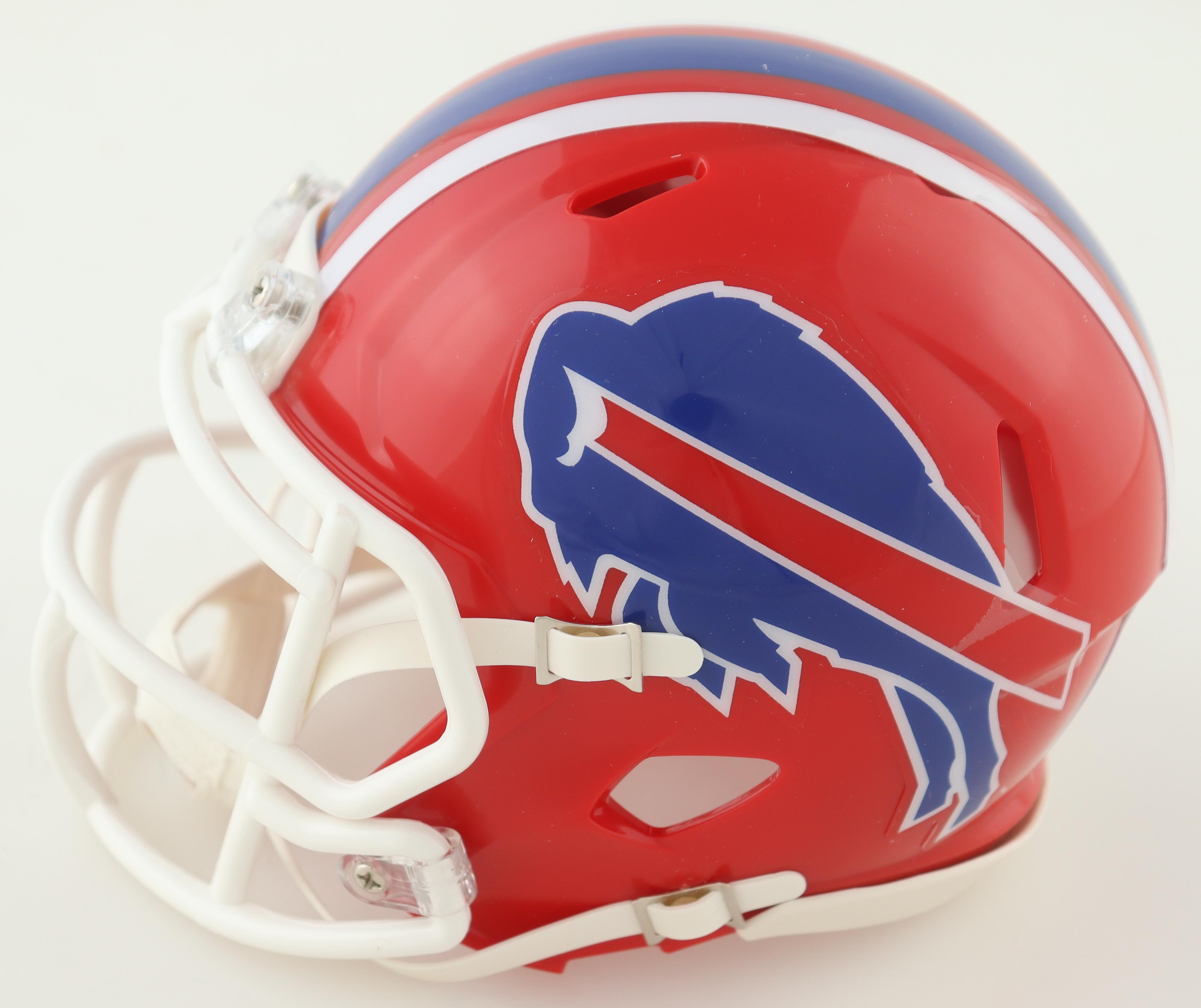 Steve Tasker Signed Bills Speed Mini Helmet (TSE) at PristineAuction.com Steve Tasker Signed Bills Speed Mini Helmet (TSE) at PristineAuction.com