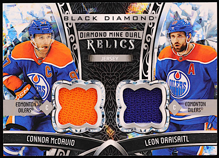 Connor McDavid / Leon Draisaitl 2022-23 Black Diamond Diamond Mine Dual Relics #DMDRMD at PristineAuction.com Connor McDavid / Leon Draisaitl 2022-23 Black Diamond Diamond Mine Dual Relics #DMDRMD at PristineAuction.com