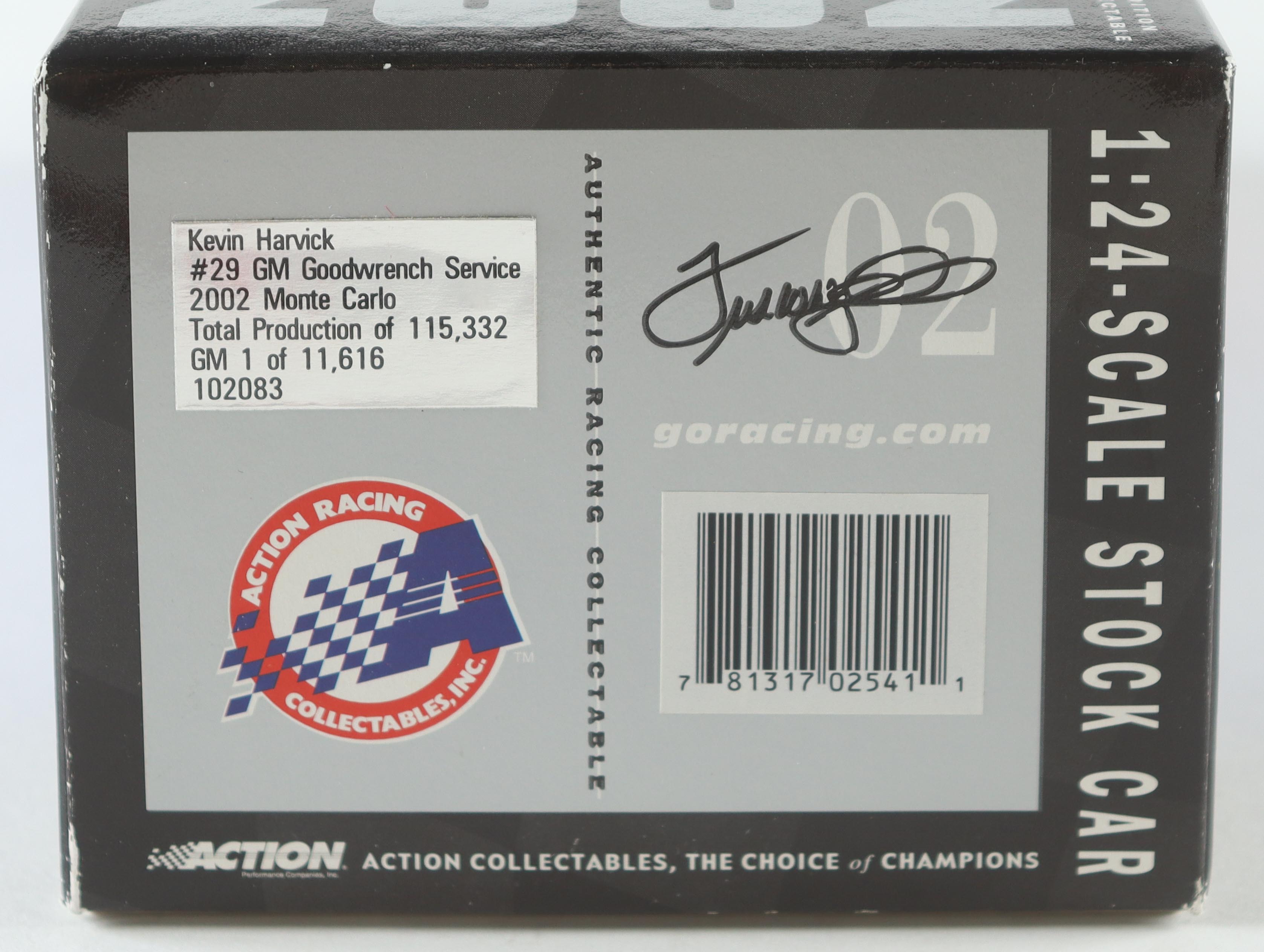 Kevin Harvick Signed LE #29 GM Goodwrench Service 2002 Monte Carlo 1:24 Die-Cast Car (PA) at PristineAuction.com Kevin Harvick Signed LE #29 GM Goodwrench Service 2002 Monte Carlo 1:24 Die-Cast Car (PA) at PristineAuction.com