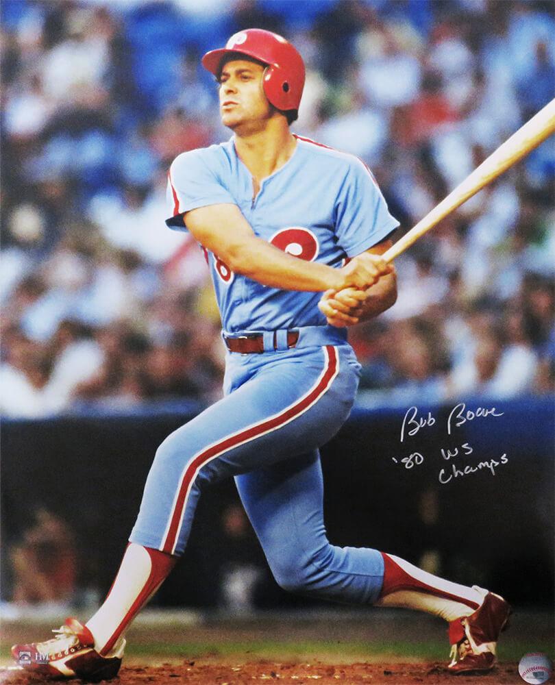 Bob Boone Signed Phillies 16x20 Photo Inscribed "'80 WS Champs" (Schwartz) at PristineAuction.com Bob Boone Signed Phillies 16x20 Photo Inscribed "'80 WS Champs" (Schwartz) at PristineAuction.com