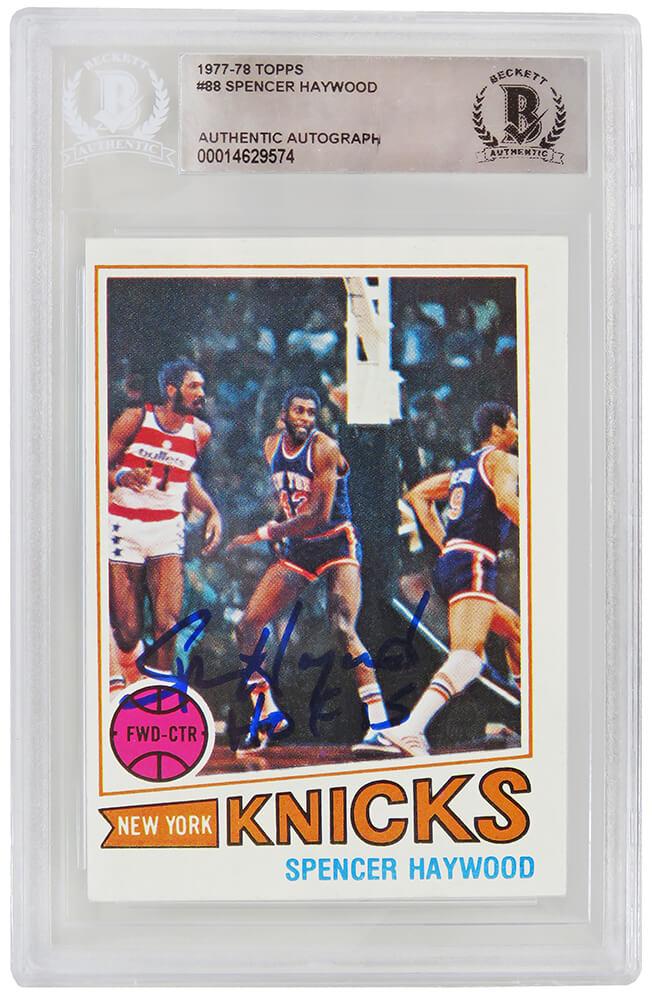 Spencer Haywood Signed 1977-78 Topps #88 (BGS) at PristineAuction.com Spencer Haywood Signed 1977-78 Topps #88 (BGS) at PristineAuction.com
