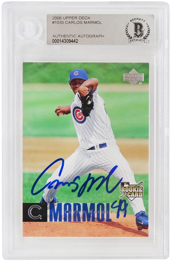 Carlos Marmol Signed 2006 Upper Deck #1035 RC (BGS) at PristineAuction.com Carlos Marmol Signed 2006 Upper Deck #1035 RC (BGS) at PristineAuction.com