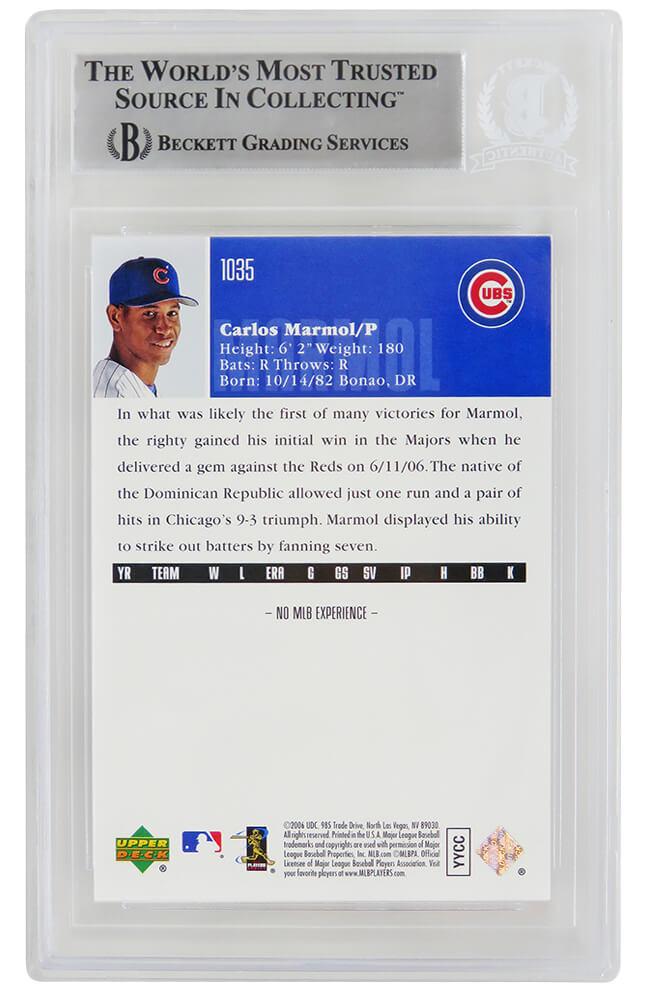 Carlos Marmol Signed 2006 Upper Deck #1035 RC (BGS) at PristineAuction.com Carlos Marmol Signed 2006 Upper Deck #1035 RC (BGS) at PristineAuction.com