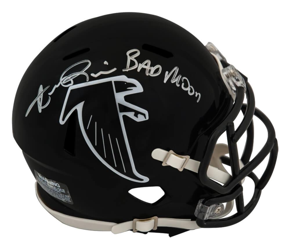 Andre Rison Signed Falcons Speed Mini Helmet Inscribed "Bad Moon" (Schwartz) at PristineAuction.com Andre Rison Signed Falcons Speed Mini Helmet Inscribed "Bad Moon" (Schwartz) at PristineAuction.com