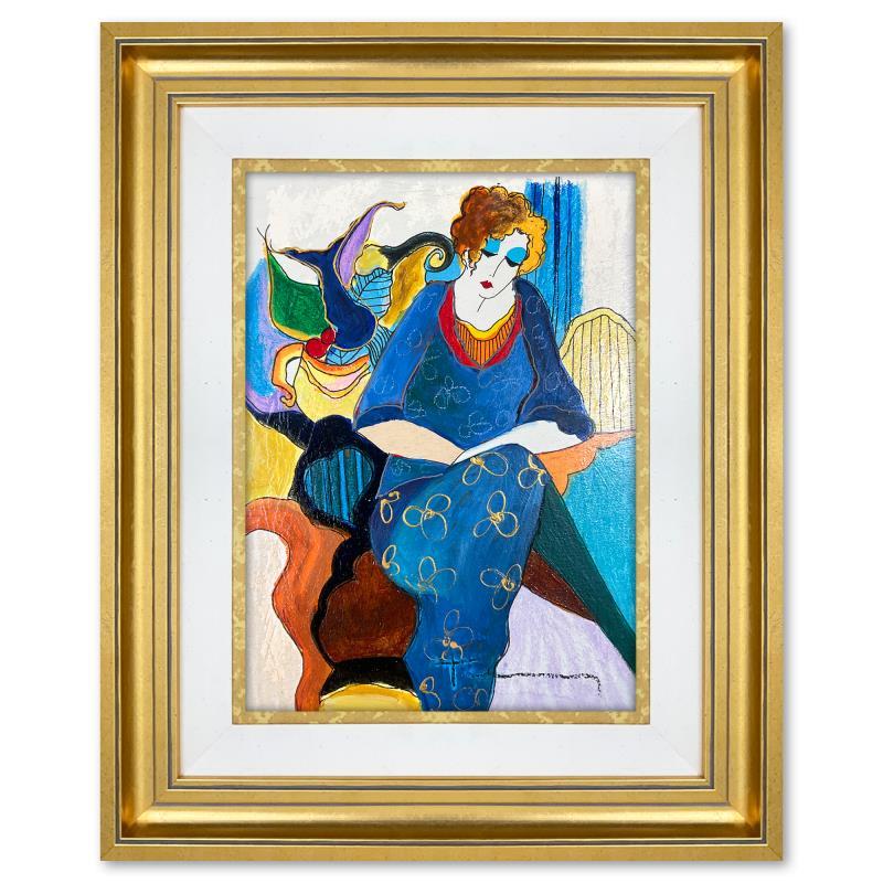 "Memorie" 19x16 Custom Framed One-of-a-Kind Mixed Media over Paint on Wood by Itzchak Tarkay (PA) at PristineAuction.com "Memorie" 19x16 Custom Framed One-of-a-Kind Mixed Media over Paint on Wood by Itzchak Tarkay (PA) at PristineAuction.com