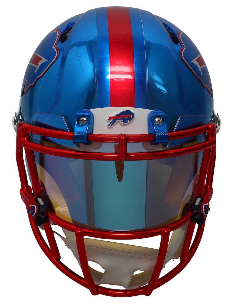 Josh Allen Signed Bills LE Full-Size Authentic On-Field Chrome Alternate Speed Helmet (Beckett & Game Day Legends) at PristineAuction.com Josh Allen Signed Bills LE Full-Size Authentic On-Field Chrome Alternate Speed Helmet (Beckett & Game Day Legends) at PristineAuction.com