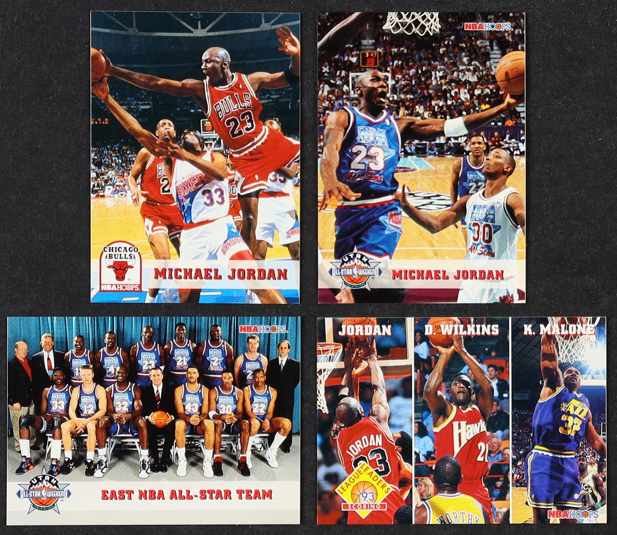 1993-94 NBA Hoops Basketball Cards Complete Set Series 1 of (300) Cards With Michael Jordan #28, All-Star Weekend Jordan #257, All-Star Weekend East #281, League Leaders Scoring #283 at PristineAuction.com 1993-94 NBA Hoops Basketball Cards Complete Set Series 1 of (300) Cards With Michael Jordan #28, All-Star Weekend Jordan #257, All-Star Weekend East #281, League Leaders Scoring #283 at PristineAuction.com