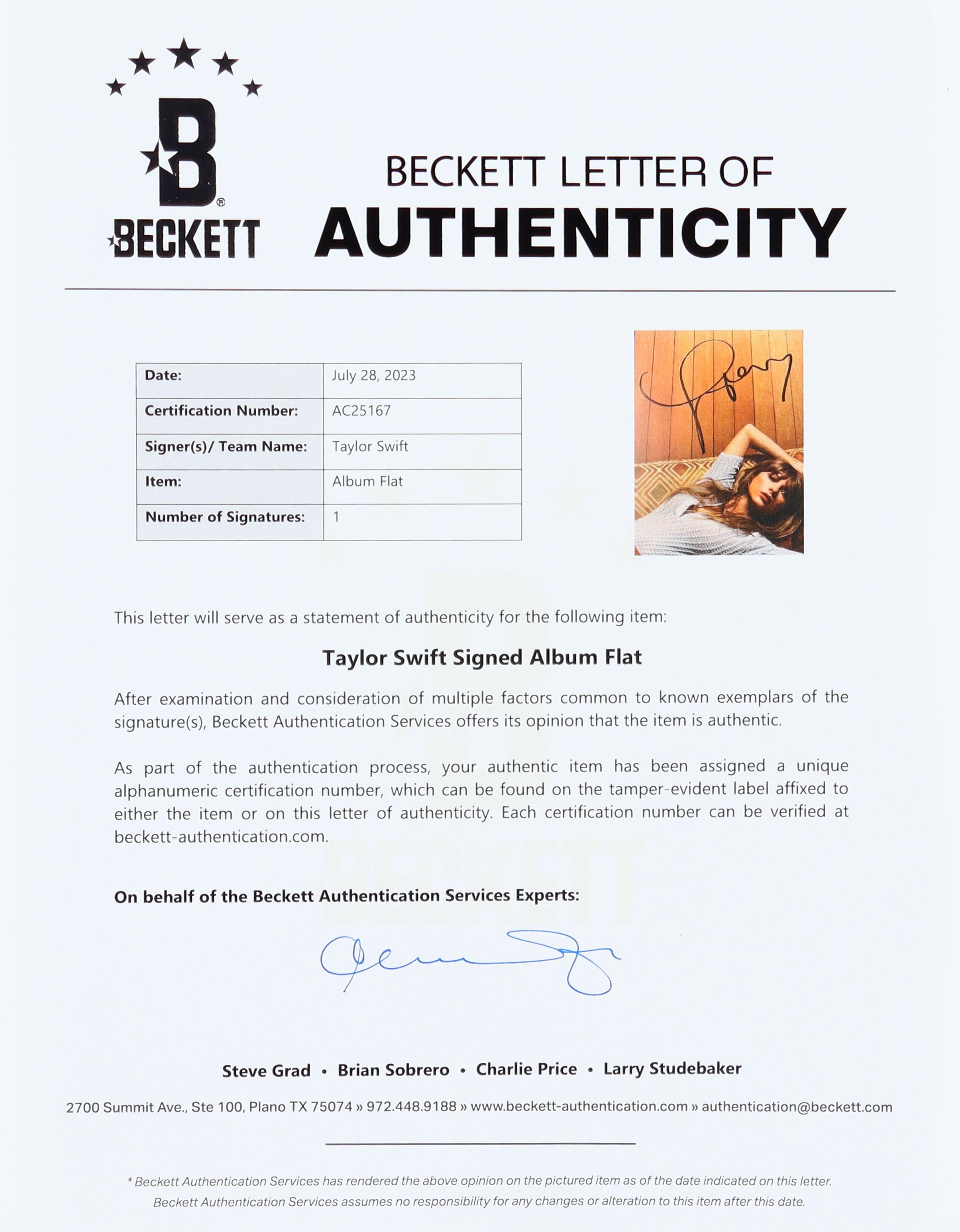 Taylor Swift Signed "Midnights" Album Sleeve Insert With Vinyl Record Album (Beckett) at PristineAuction.com Taylor Swift Signed "Midnights" Album Sleeve Insert With Vinyl Record Album (Beckett) at PristineAuction.com