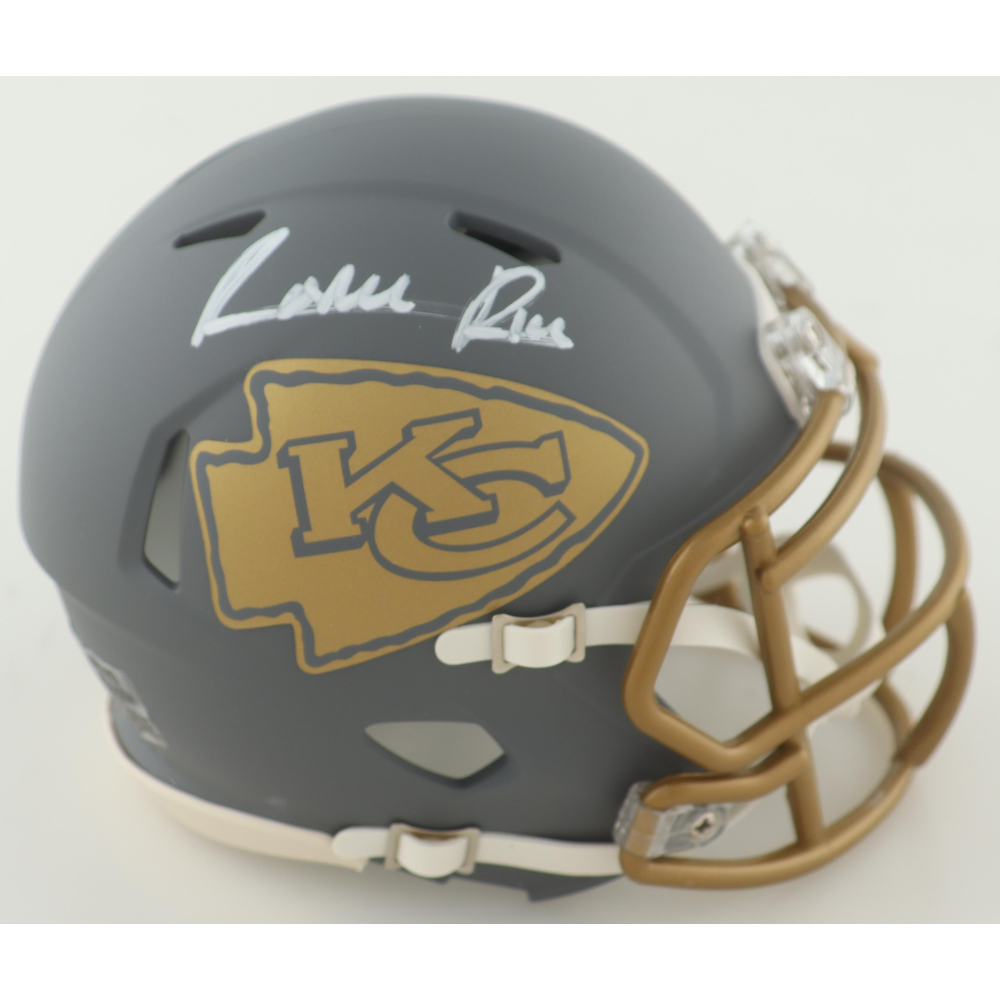 Rashee Rice Signed Chiefs Slate Alternate Speed Mini Helmet (Beckett) at PristineAuction.com