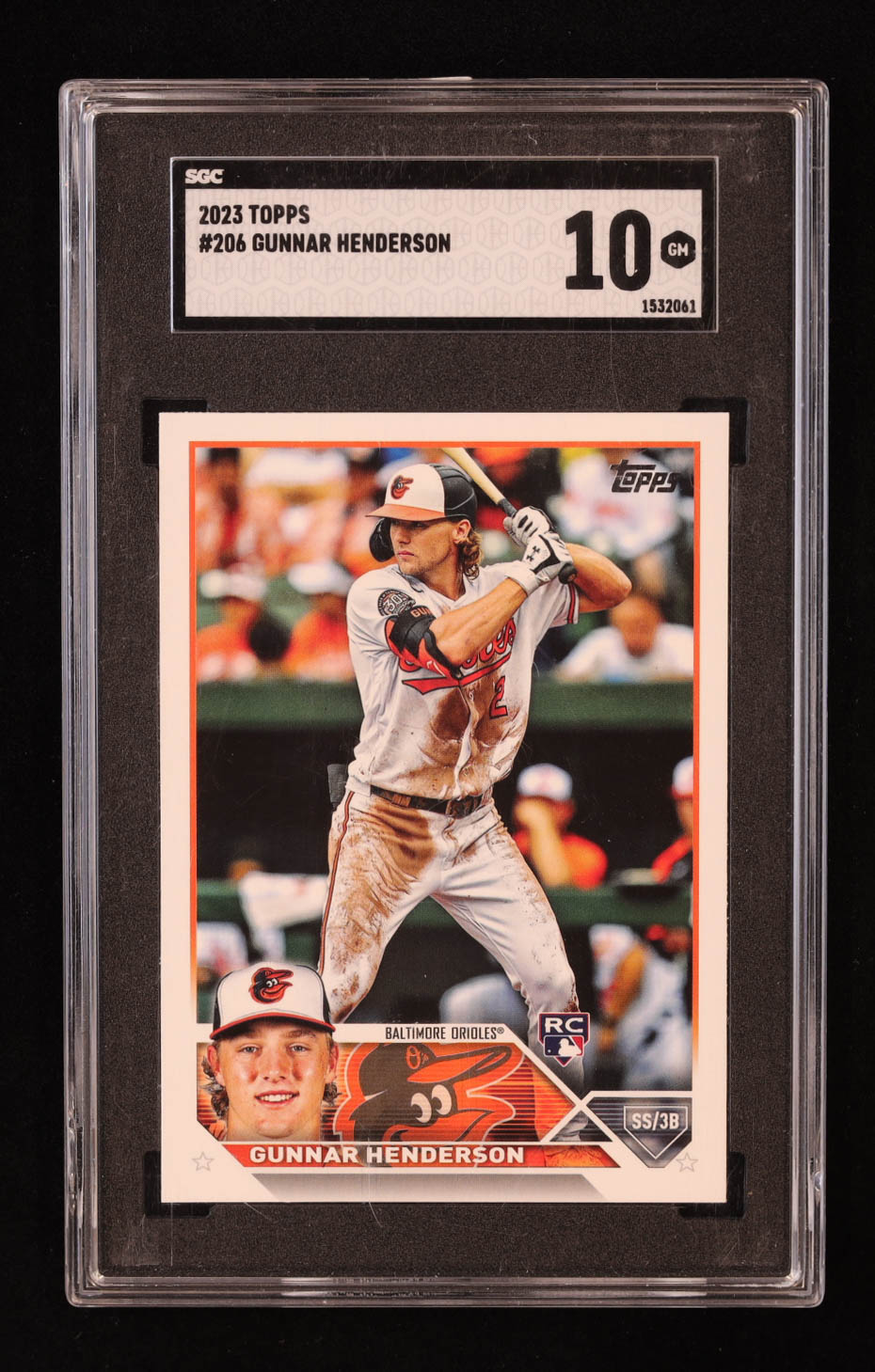 Gunnar Henderson 2023 Topps #206 RC (SGC 10) at PristineAuction.com Gunnar Henderson 2023 Topps #206 RC (SGC 10) at PristineAuction.com