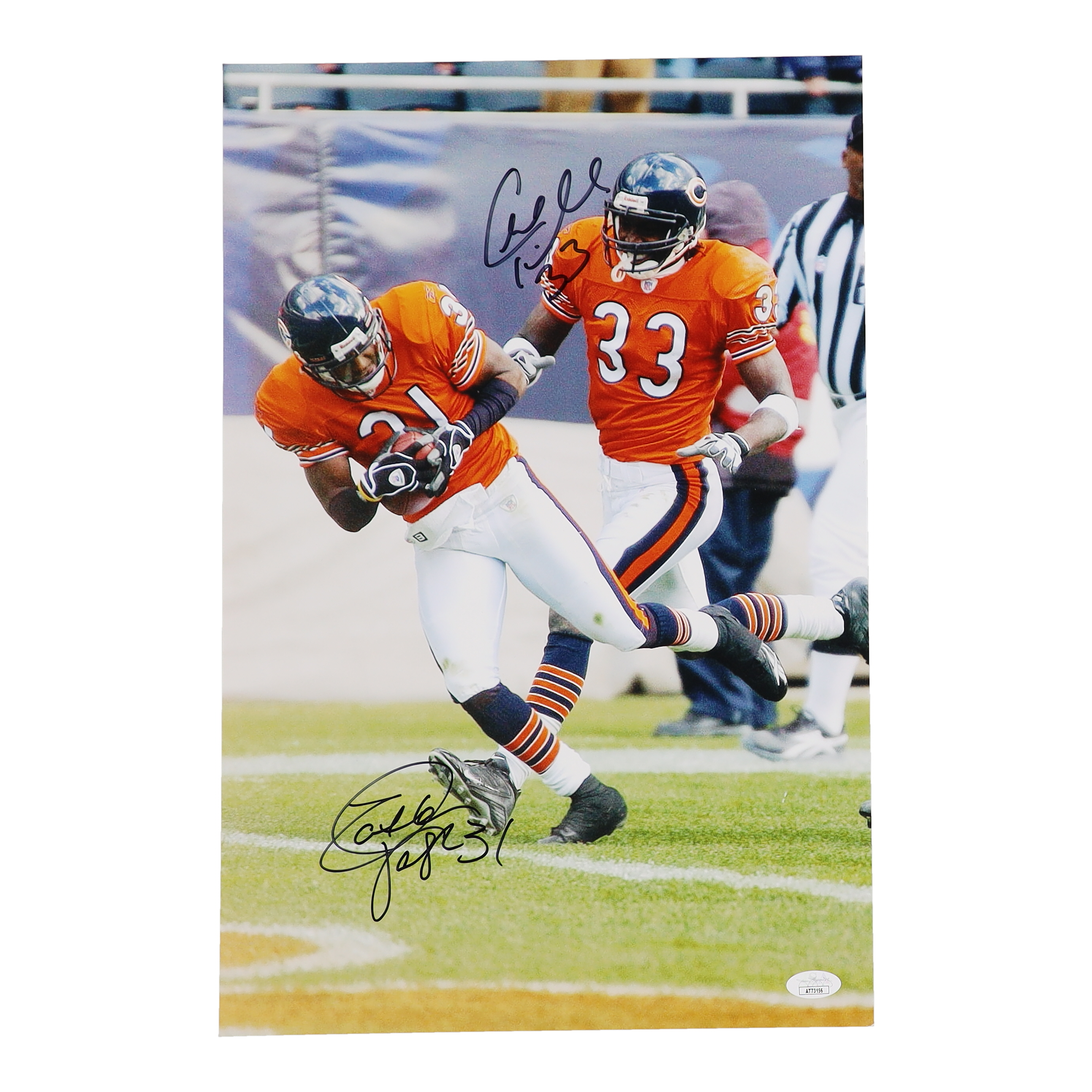 Charles Tillman & Nathan Vasher Signed Bears 12x18 Photo (JSA) at PristineAuction.com Charles Tillman & Nathan Vasher Signed Bears 12x18 Photo (JSA) at PristineAuction.com