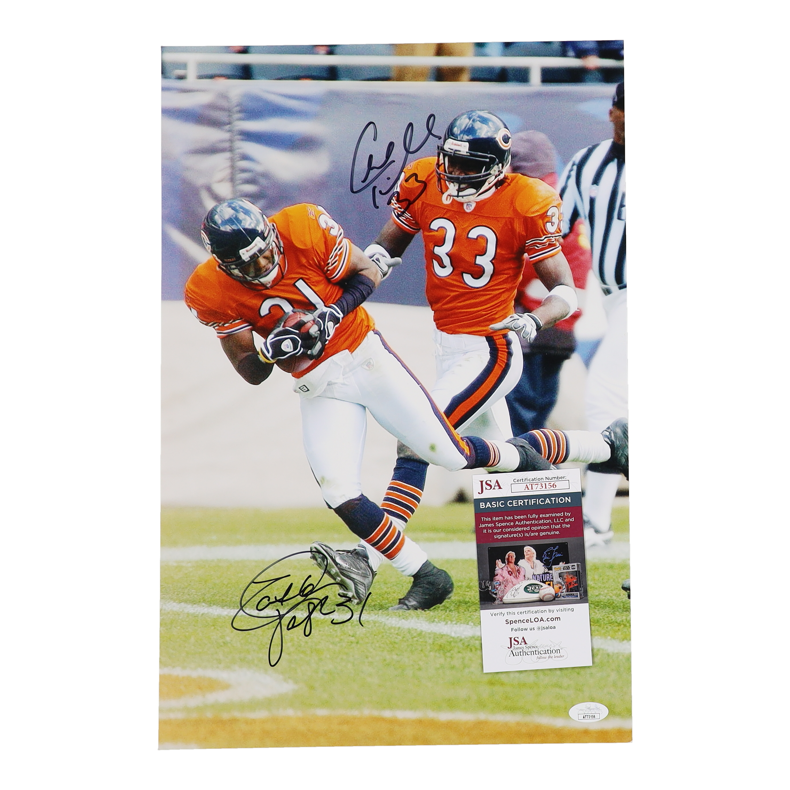 Charles Tillman & Nathan Vasher Signed Bears 12x18 Photo (JSA) at PristineAuction.com Charles Tillman & Nathan Vasher Signed Bears 12x18 Photo (JSA) at PristineAuction.com