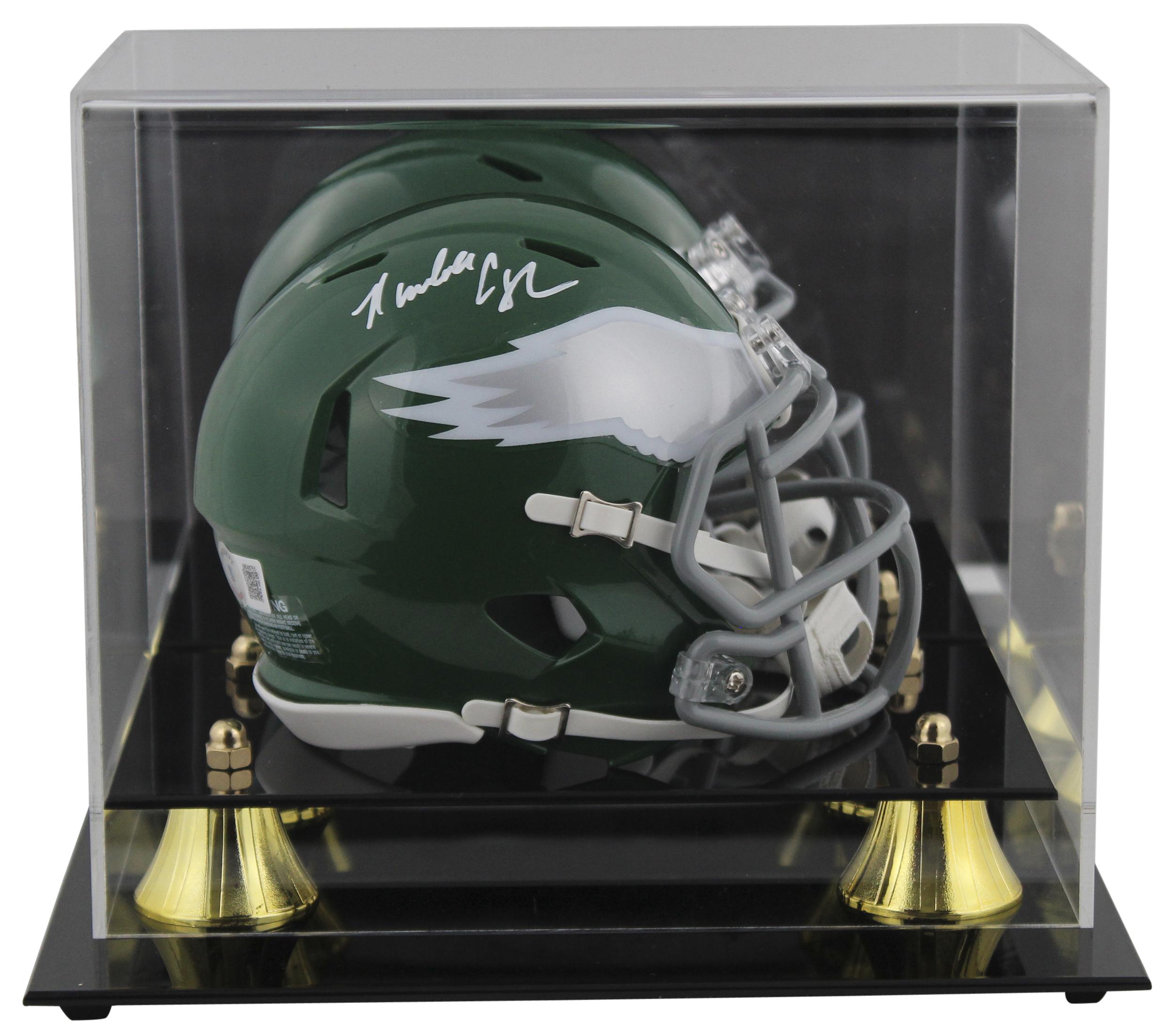 Randall Cunningham Signed Eagles Speed Mini Helmet with Display Case (Beckett) at PristineAuction.com Randall Cunningham Signed Eagles Speed Mini Helmet with Display Case (Beckett) at PristineAuction.com