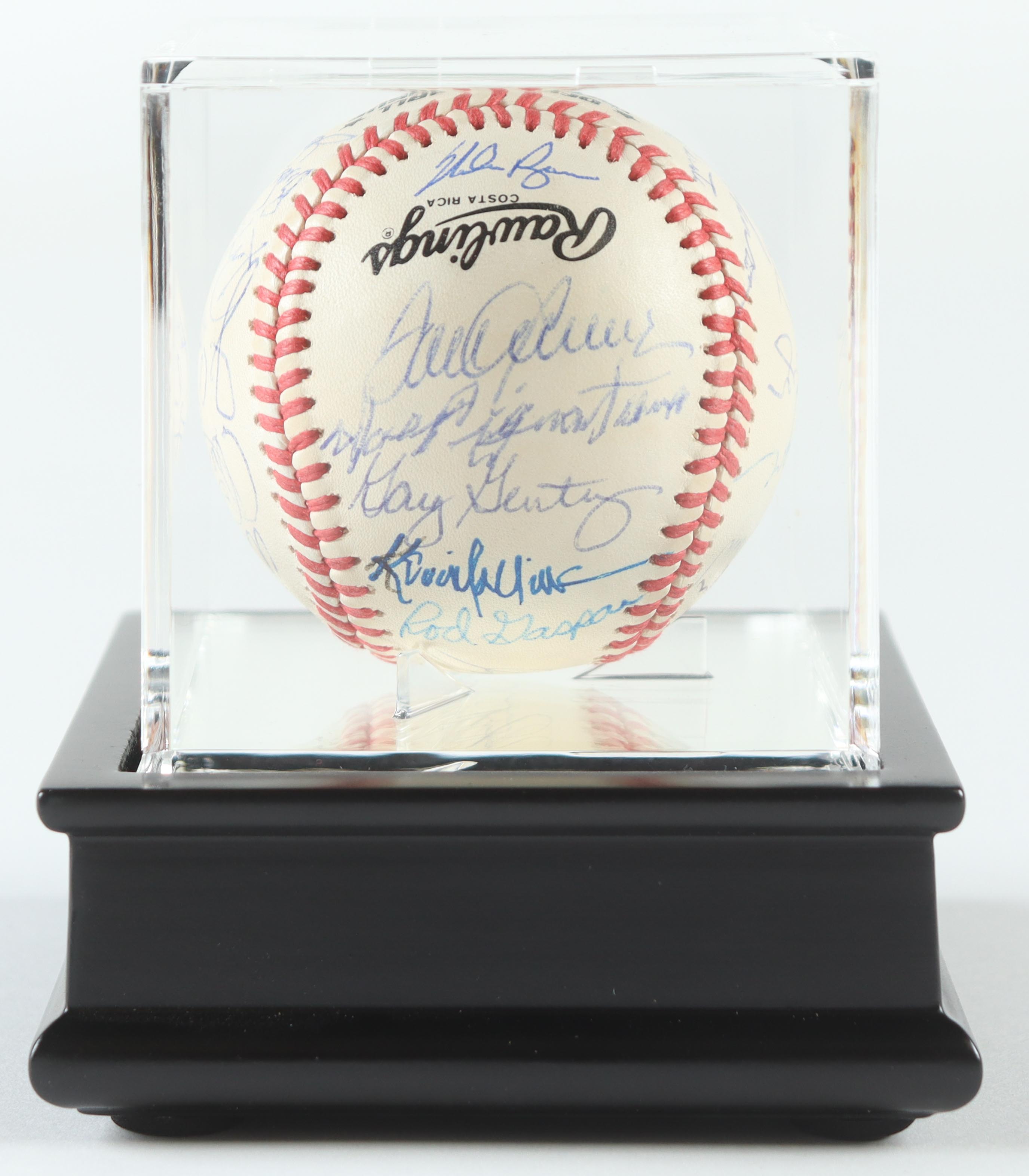 1969 Mets ONL Baseball Team-Signed by (23) with Tom Seaver, Ron Swoboda, Bud Harrelson, Ed Kranepool with Display Case (PSA) at PristineAuction.com 1969 Mets ONL Baseball Team-Signed by (23) with Tom Seaver, Ron Swoboda, Bud Harrelson, Ed Kranepool with Display Case (PSA) at PristineAuction.com