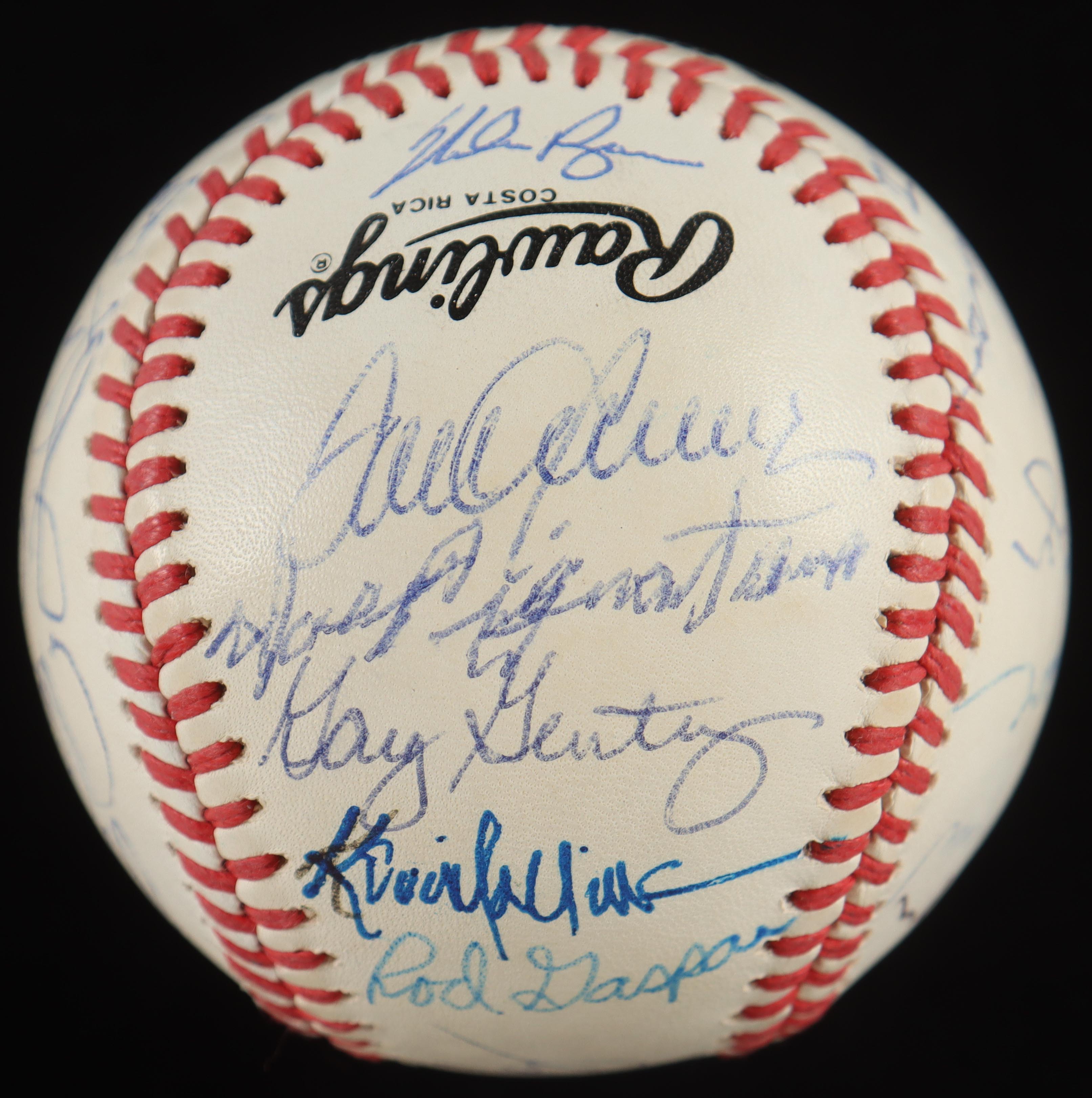 1969 Mets ONL Baseball Team-Signed by (23) with Tom Seaver, Ron Swoboda, Bud Harrelson, Ed Kranepool with Display Case (PSA) at PristineAuction.com 1969 Mets ONL Baseball Team-Signed by (23) with Tom Seaver, Ron Swoboda, Bud Harrelson, Ed Kranepool with Display Case (PSA) at PristineAuction.com
