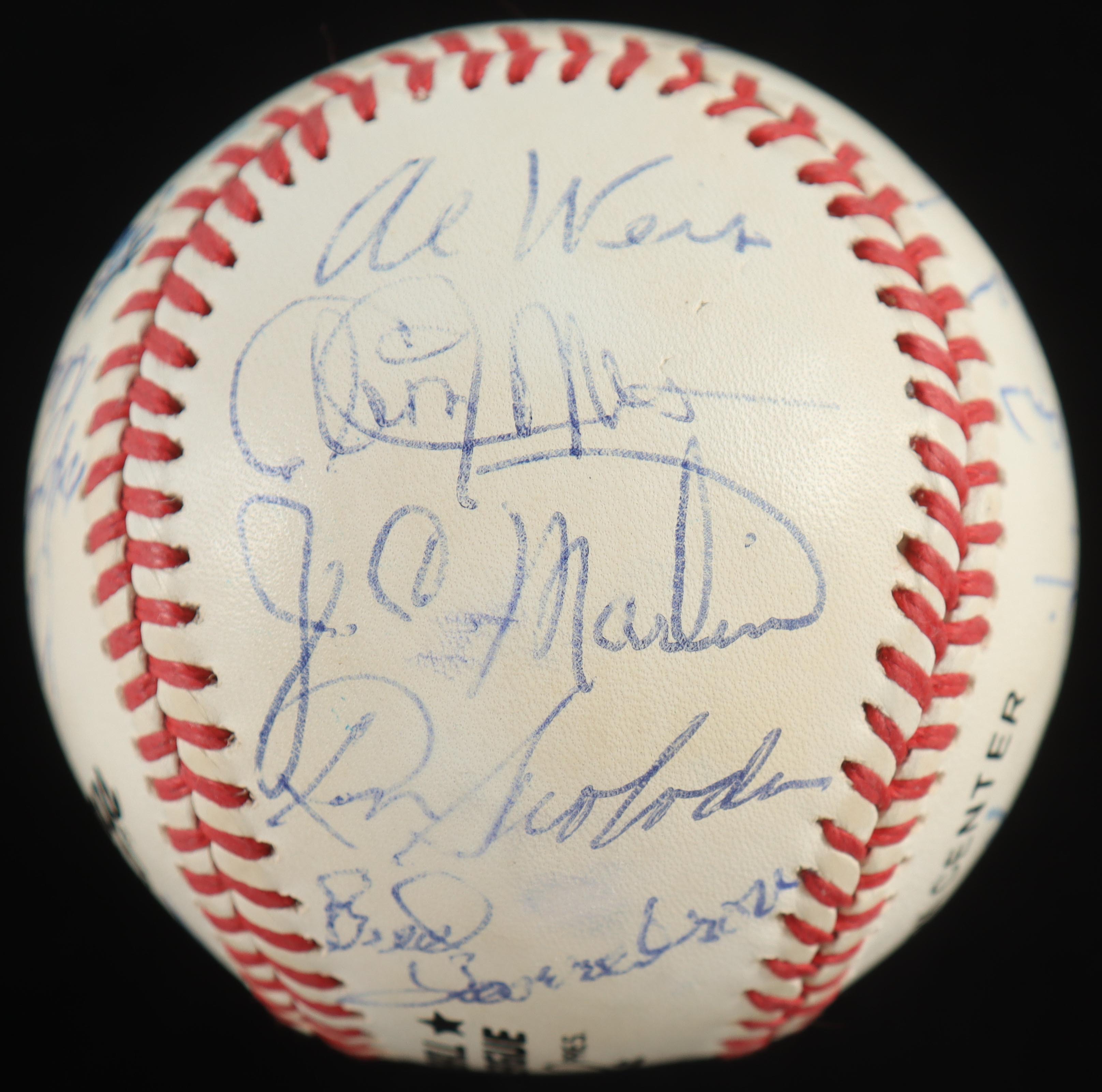 1969 Mets ONL Baseball Team-Signed by (23) with Tom Seaver, Ron Swoboda, Bud Harrelson, Ed Kranepool with Display Case (PSA) at PristineAuction.com 1969 Mets ONL Baseball Team-Signed by (23) with Tom Seaver, Ron Swoboda, Bud Harrelson, Ed Kranepool with Display Case (PSA) at PristineAuction.com