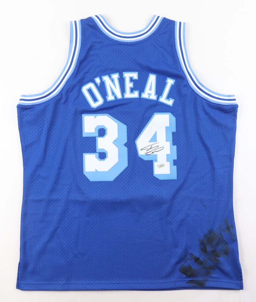 Shaquille O'Neal Signed Lakers Jersey (Fanatics) at PristineAuction.com Shaquille O'Neal Signed Lakers Jersey (Fanatics) at PristineAuction.com