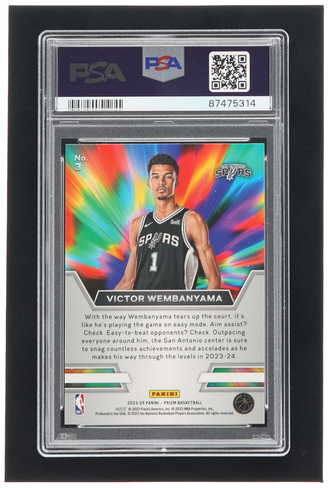 Victor Wembanyama 2023-24 Panini Prizm Instant Impact #3 RC (PSA 10) at PristineAuction.com Victor Wembanyama 2023-24 Panini Prizm Instant Impact #3 RC (PSA 10) at PristineAuction.com