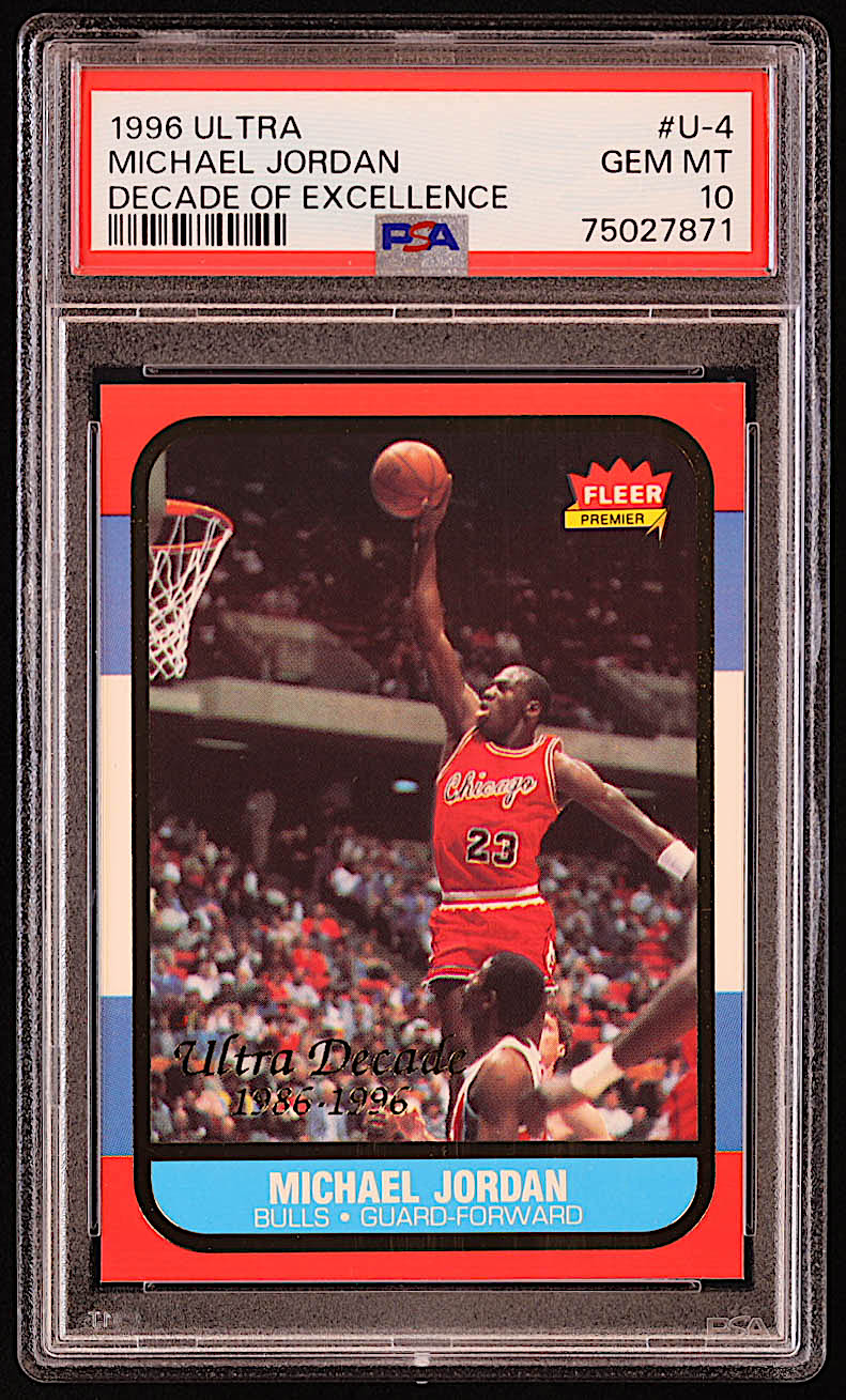 Michael Jordan 1996-97 Ultra Decade of Excellence #U4 (PSA 10) at PristineAuction.com Michael Jordan 1996-97 Ultra Decade of Excellence #U4 (PSA 10) at PristineAuction.com