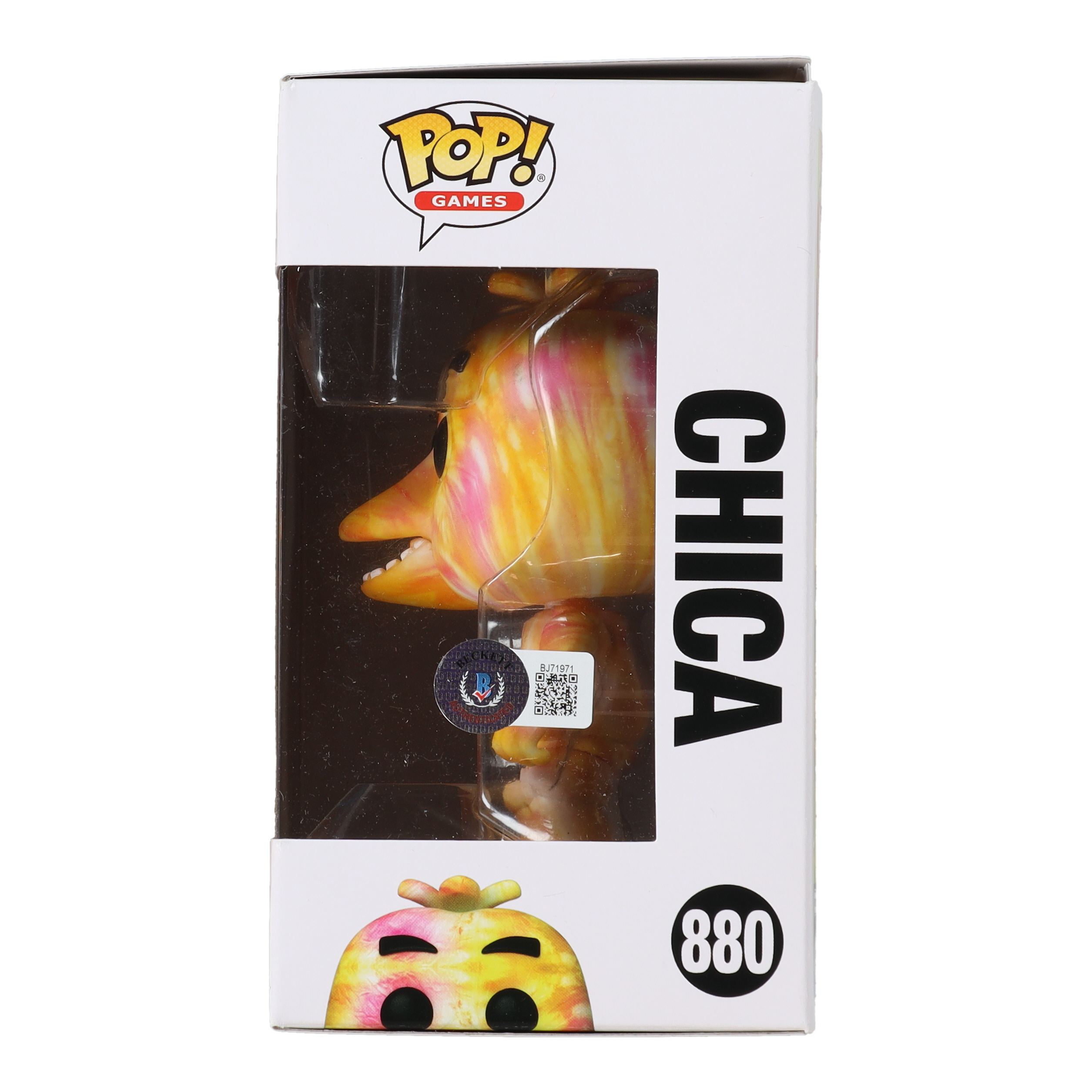 Josh Hutcherson Signed "Five Nights at Freddy's" #880 Chica Funko Pop! Vinyl Figure (Beckett) at PristineAuction.com Josh Hutcherson Signed "Five Nights at Freddy's" #880 Chica Funko Pop! Vinyl Figure (Beckett) at PristineAuction.com