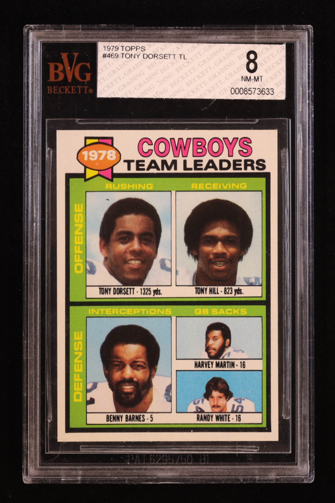 1979 Topps #469 Dallas Cowboys TL / Tony Dorsett / Tony Hill / Benny Barnes / Harvey Martin / Randy White (BVG 8)