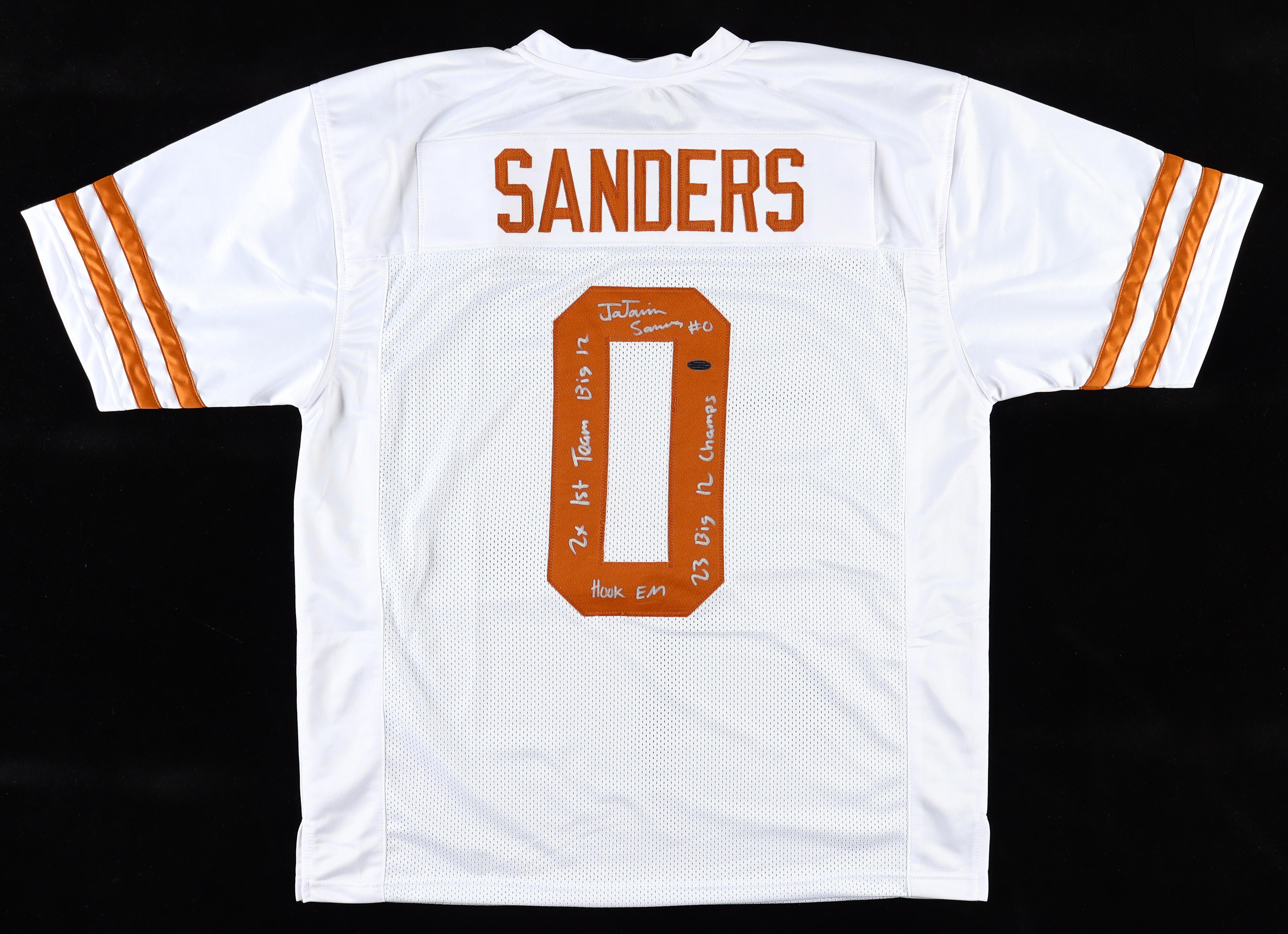 Ja'Tavion Sanders Signed Jersey With Multiple Inscriptions (Playball Ink) at PristineAuction.com Ja'Tavion Sanders Signed Jersey With Multiple Inscriptions (Playball Ink) at PristineAuction.com