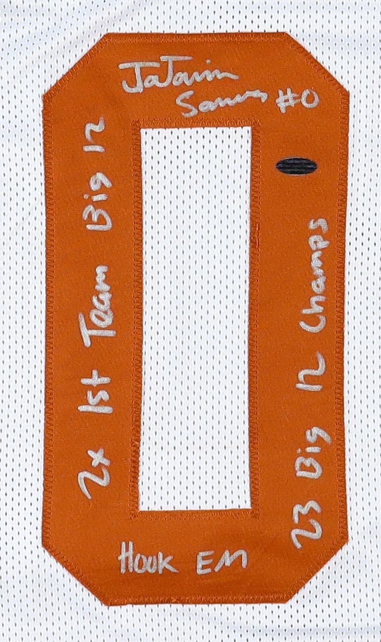 Ja'Tavion Sanders Signed Jersey With Multiple Inscriptions (Playball Ink) at PristineAuction.com Ja'Tavion Sanders Signed Jersey With Multiple Inscriptions (Playball Ink) at PristineAuction.com