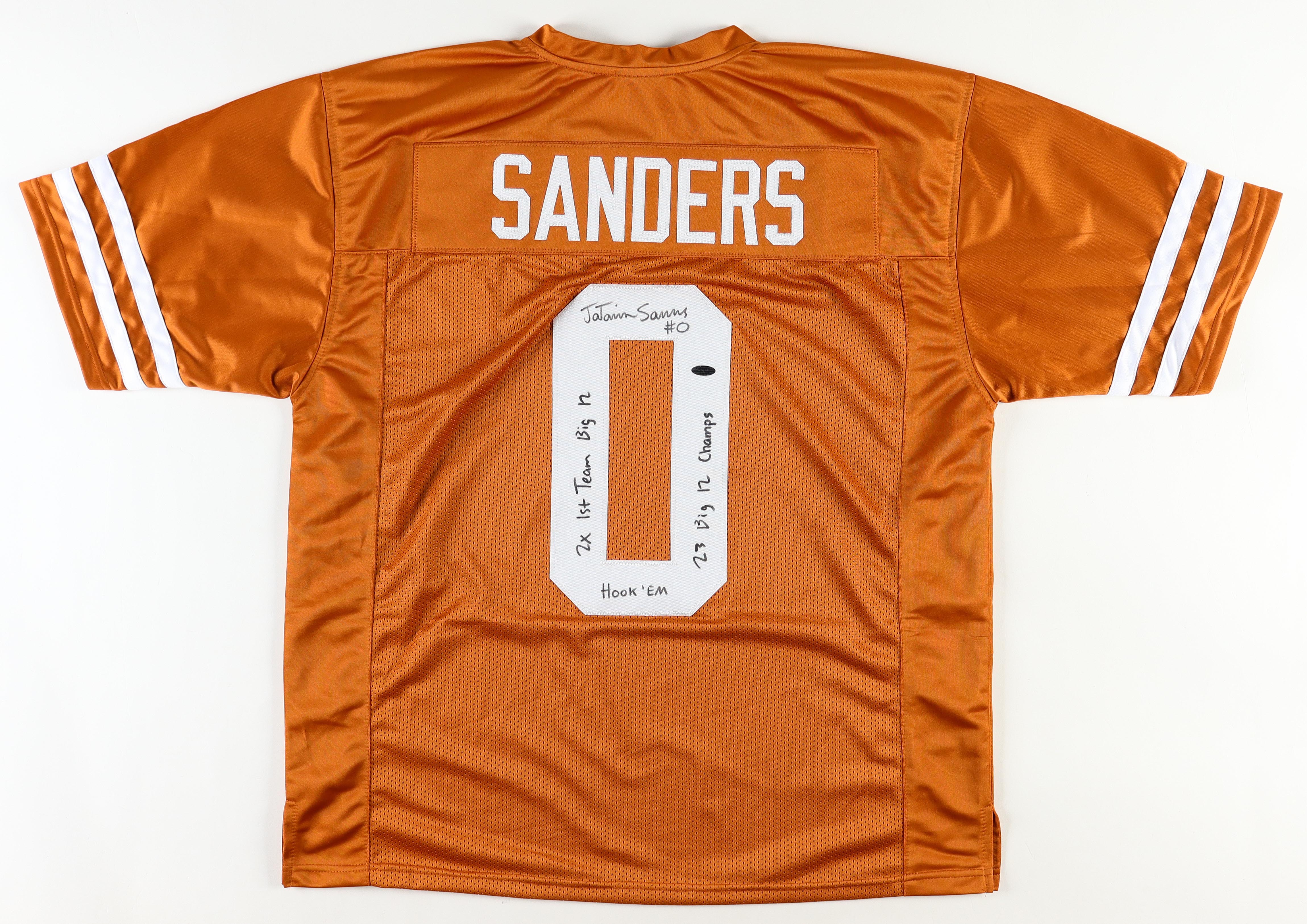 Ja'Tavion Sanders Signed Jersey With Multiple Inscriptions (Playball Ink) at PristineAuction.com Ja'Tavion Sanders Signed Jersey With Multiple Inscriptions (Playball Ink) at PristineAuction.com