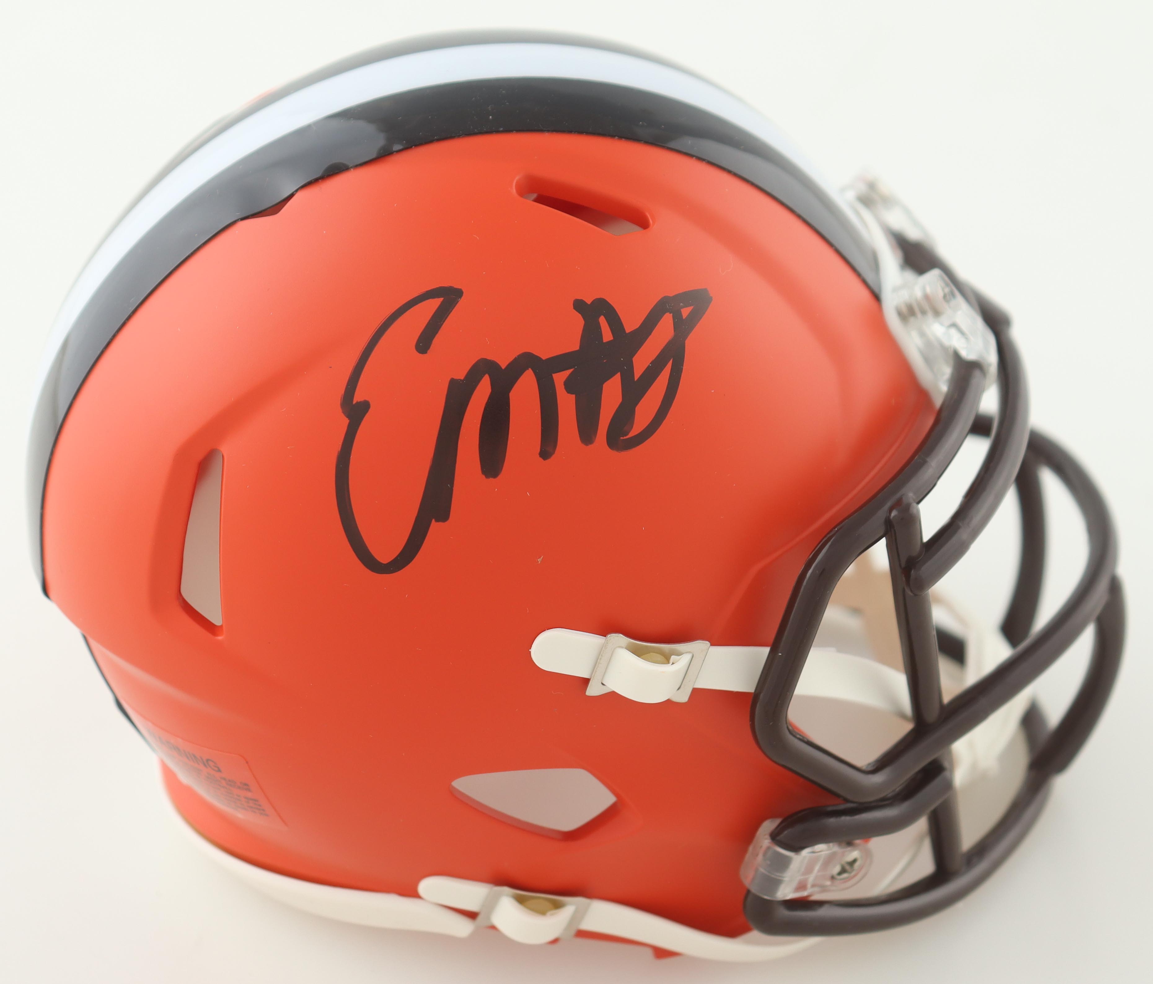 Elijah Moore Signed Browns Speed Mini Helmet (JSA) at PristineAuction.com Elijah Moore Signed Browns Speed Mini Helmet (JSA) at PristineAuction.com