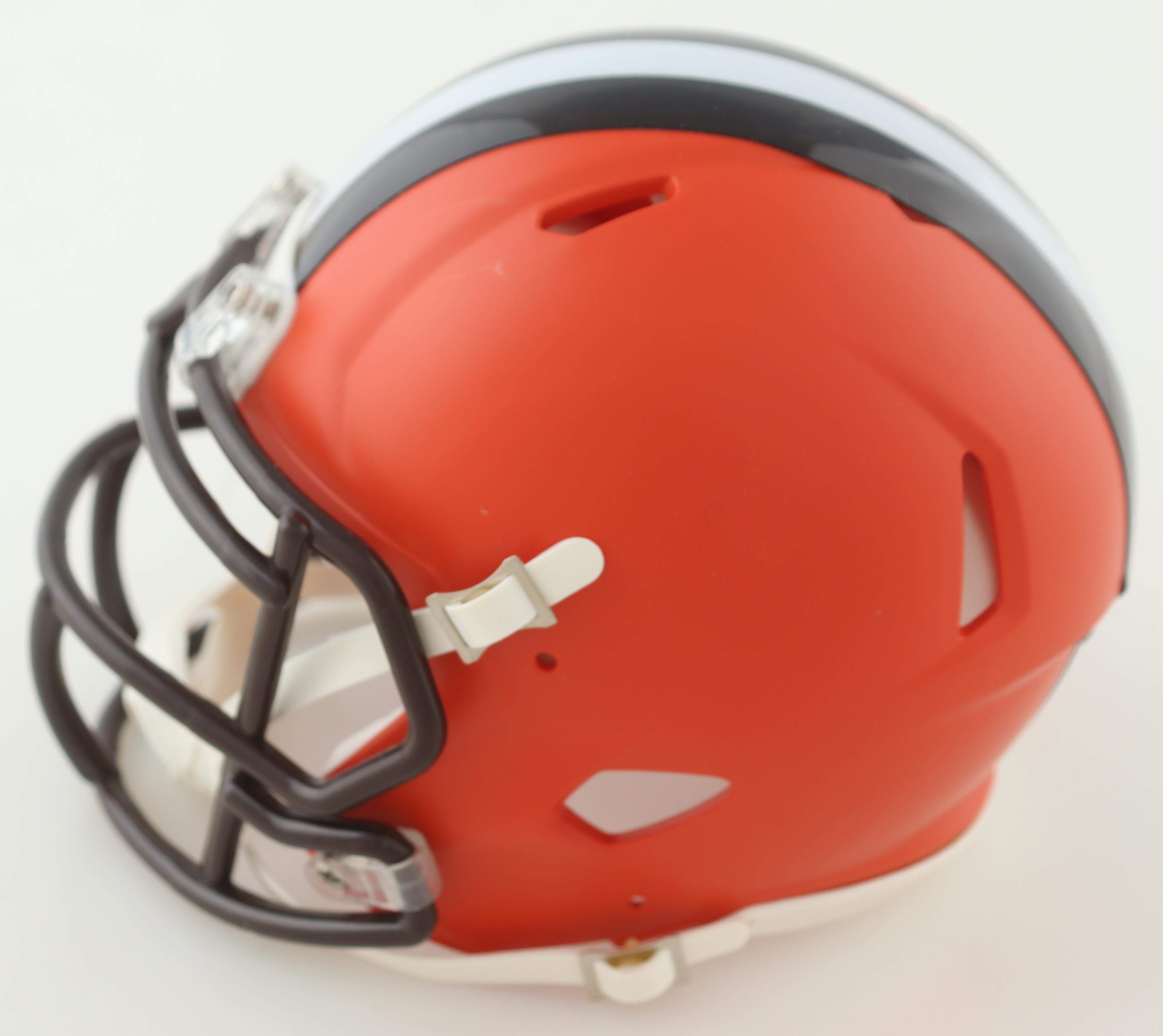 Elijah Moore Signed Browns Speed Mini Helmet (JSA) at PristineAuction.com Elijah Moore Signed Browns Speed Mini Helmet (JSA) at PristineAuction.com