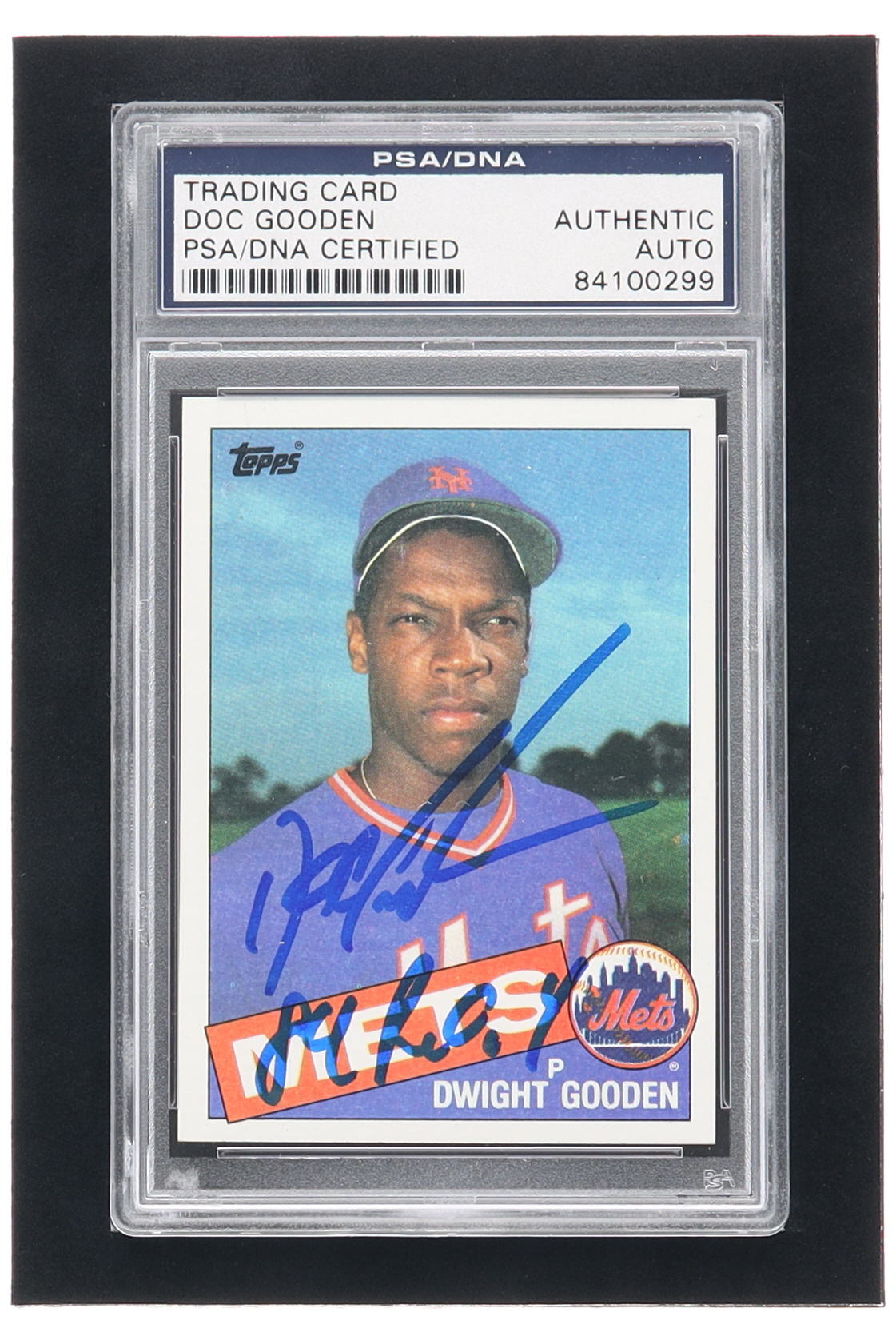 Dwight "Doc" Gooden Signed 1985 Topps #620 RC Inscribed "84 ROY" (PSA) at PristineAuction.com Dwight "Doc" Gooden Signed 1985 Topps #620 RC Inscribed "84 ROY" (PSA) at PristineAuction.com