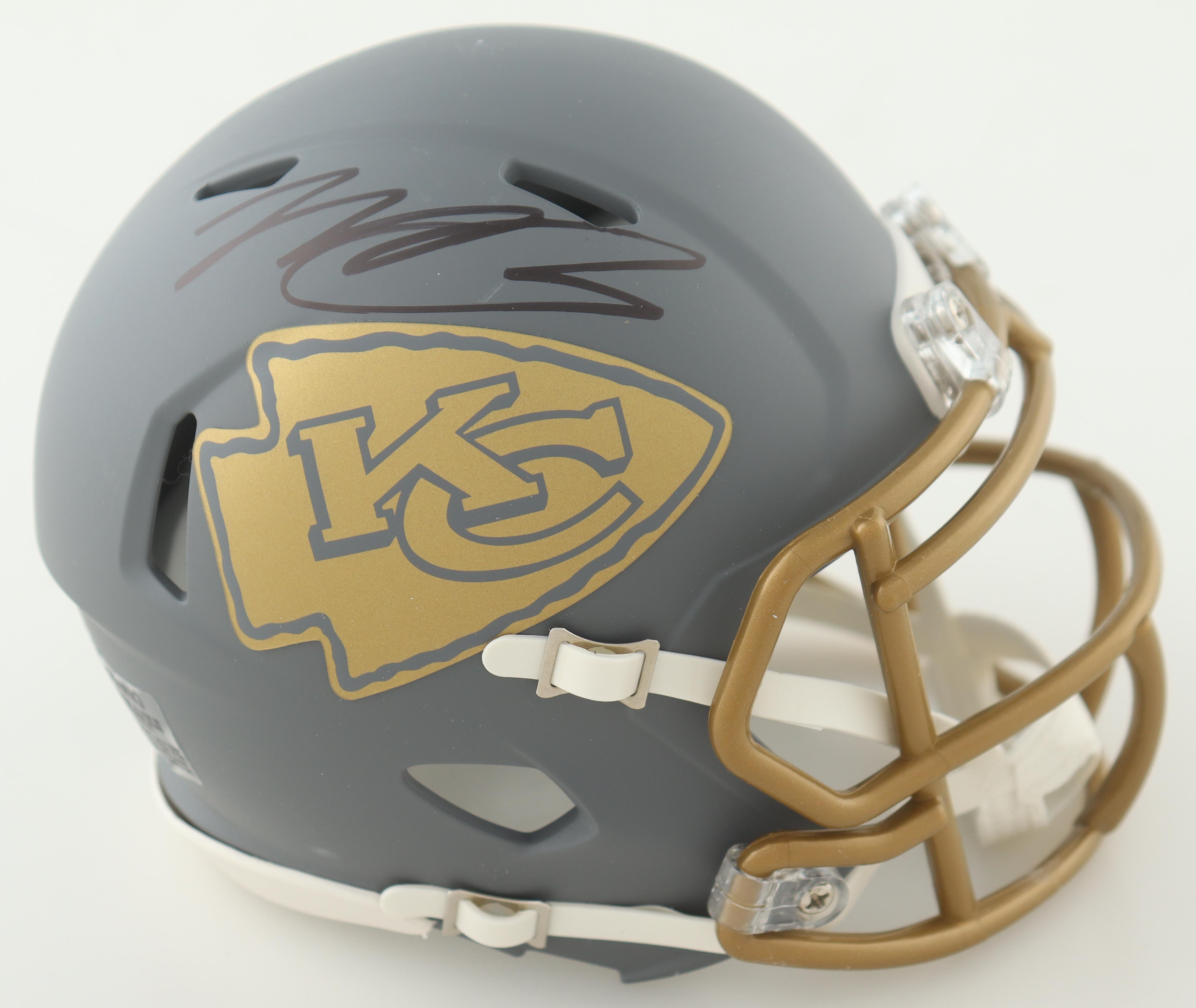 Marquise Brown Signed Chiefs Slate Alternate Speed Mini Helmet (JSA) at PristineAuction.com Marquise Brown Signed Chiefs Slate Alternate Speed Mini Helmet (JSA) at PristineAuction.com