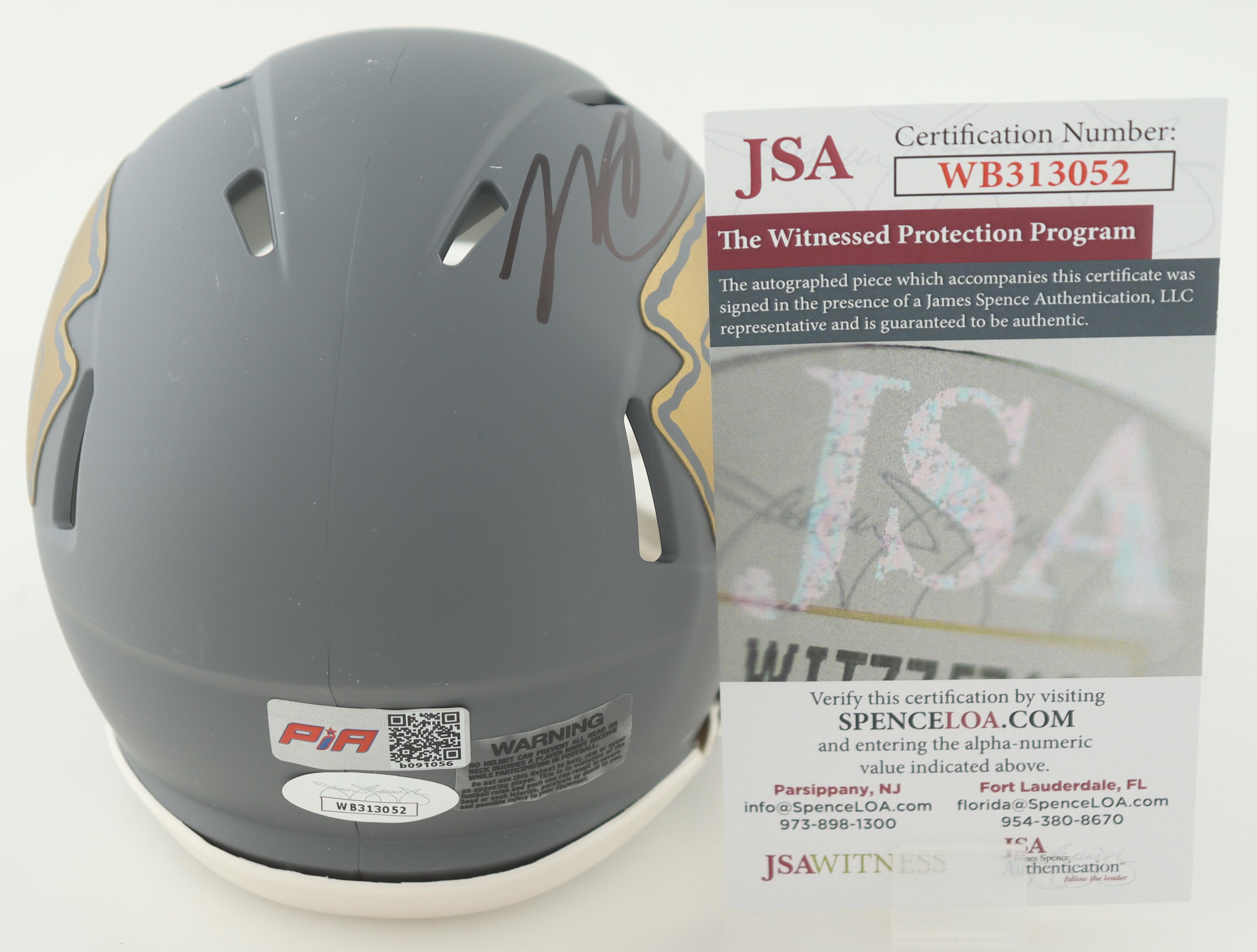 Marquise Brown Signed Chiefs Slate Alternate Speed Mini Helmet (JSA) at PristineAuction.com Marquise Brown Signed Chiefs Slate Alternate Speed Mini Helmet (JSA) at PristineAuction.com