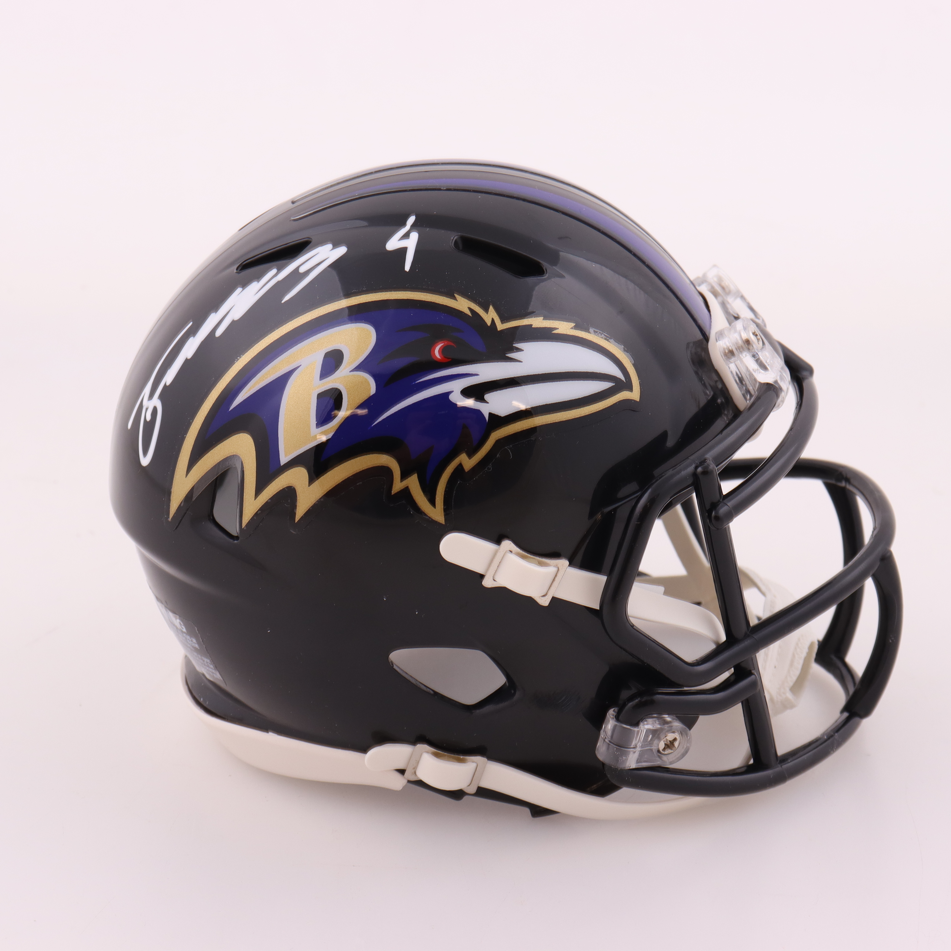 Zay Flowers Signed Ravens Speed Mini Helmet (Beckett) at PristineAuction.com Zay Flowers Signed Ravens Speed Mini Helmet (Beckett) at PristineAuction.com