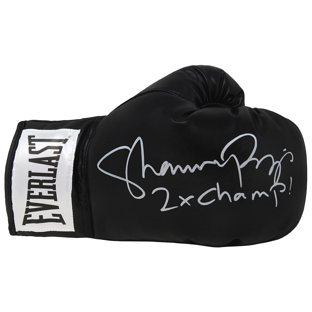 Shannon Briggs Signed Everlast Boxing Glove Inscribed 2x Champ shannon-briggs-signed-everlast-boxing-glove-inscribed-2x-champ