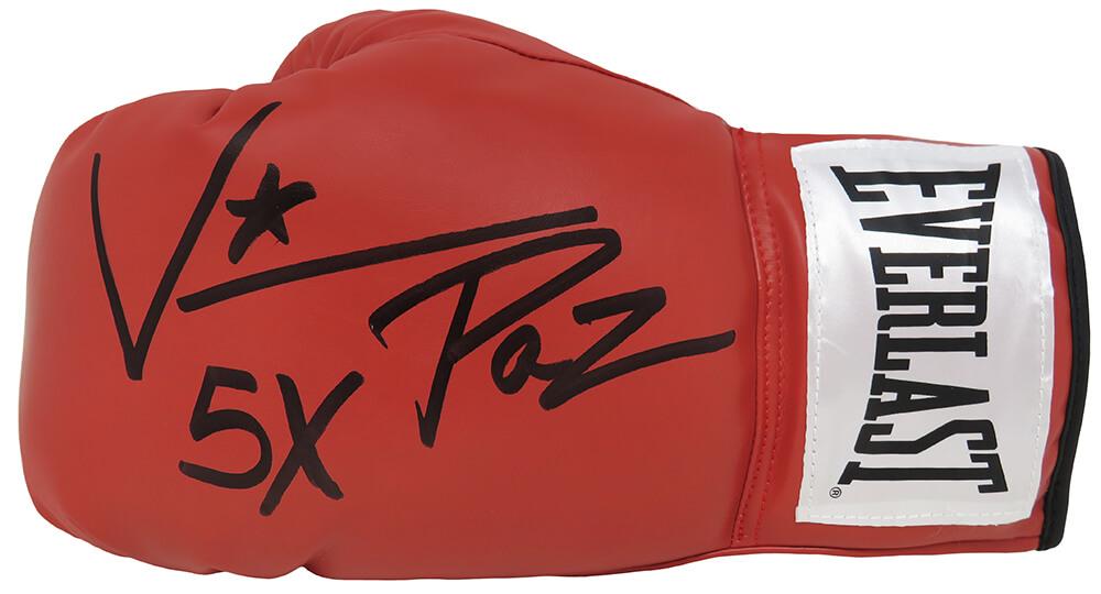 Vinny 'Paz' Pazienza Signed Everlast Boxing Glove Inscribed "5x" (Schwartz) at PristineAuction.com Vinny 'Paz' Pazienza Signed Everlast Boxing Glove Inscribed "5x" (Schwartz) at PristineAuction.com