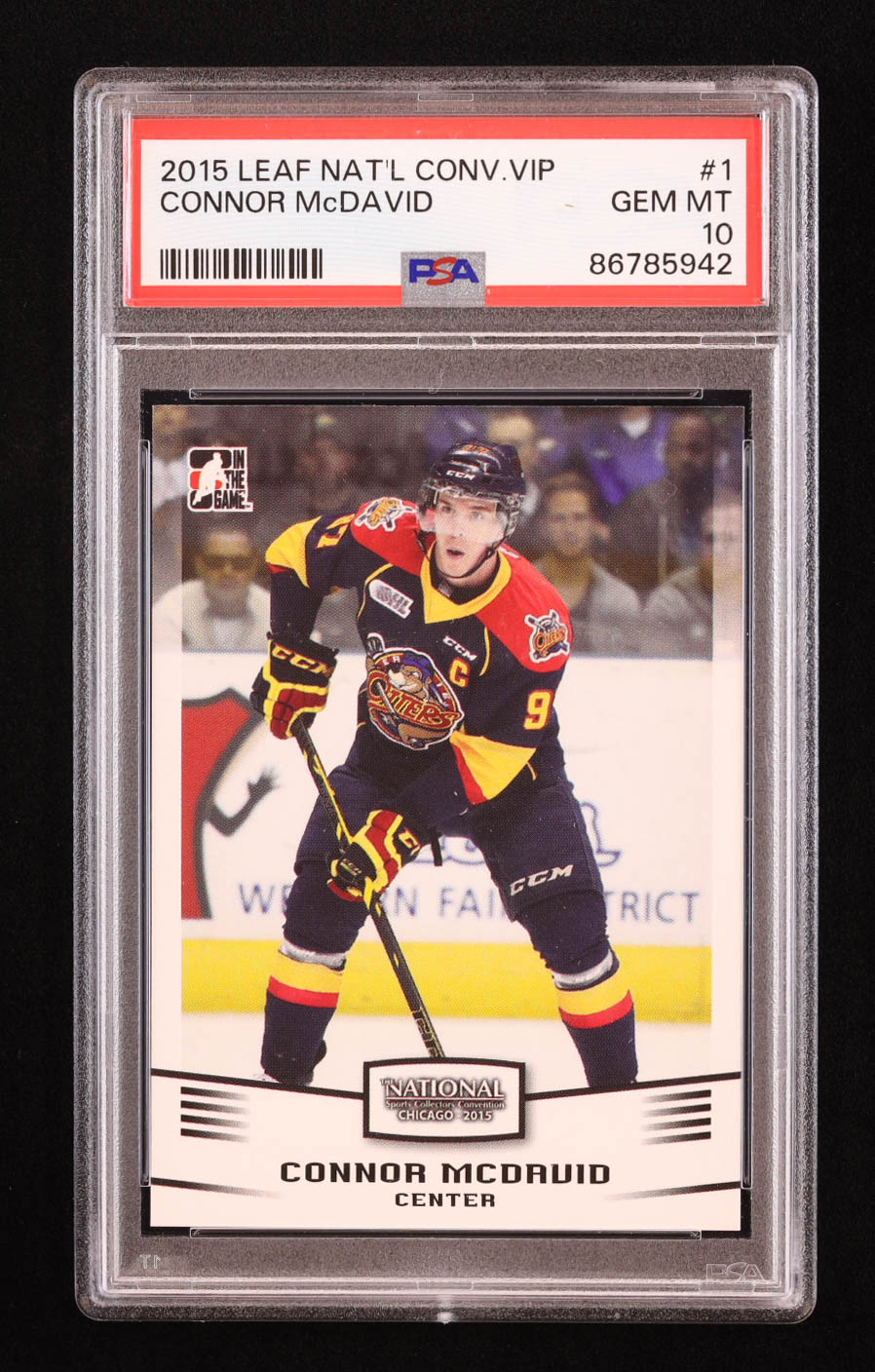 Connor McDavid 2015 Leaf National Convention VIP #1 RC (PSA 10) at PristineAuction.com Connor McDavid 2015 Leaf National Convention VIP #1 RC (PSA 10) at PristineAuction.com