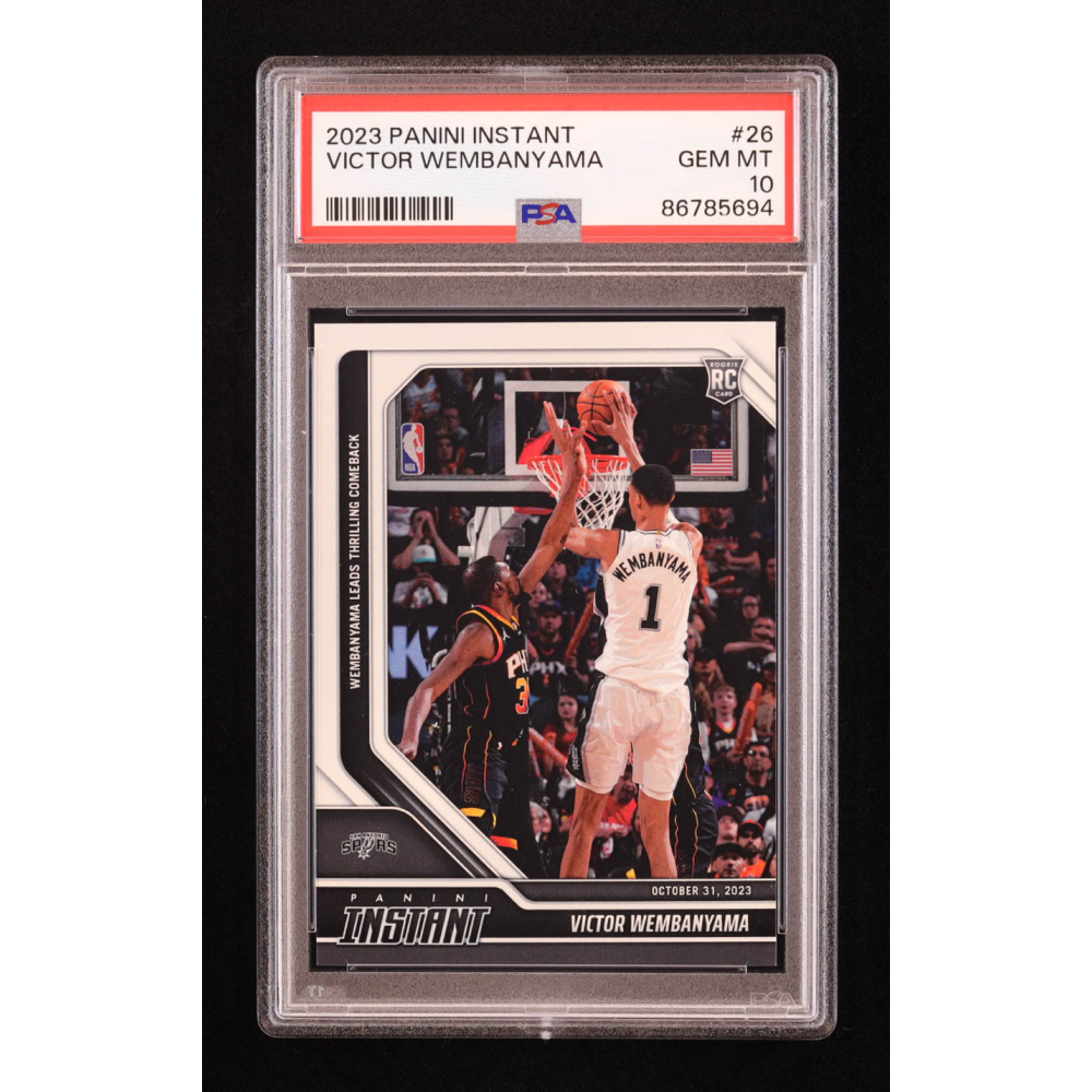 Victor Wembanyama 2023-24 Panini Instant #26 RC (PSA 10) at PristineAuction.com