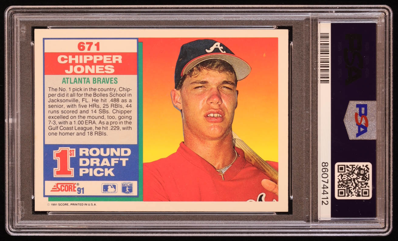 Chipper Jones 1991 Score #671 RC (PSA 9) | Pristine Auction