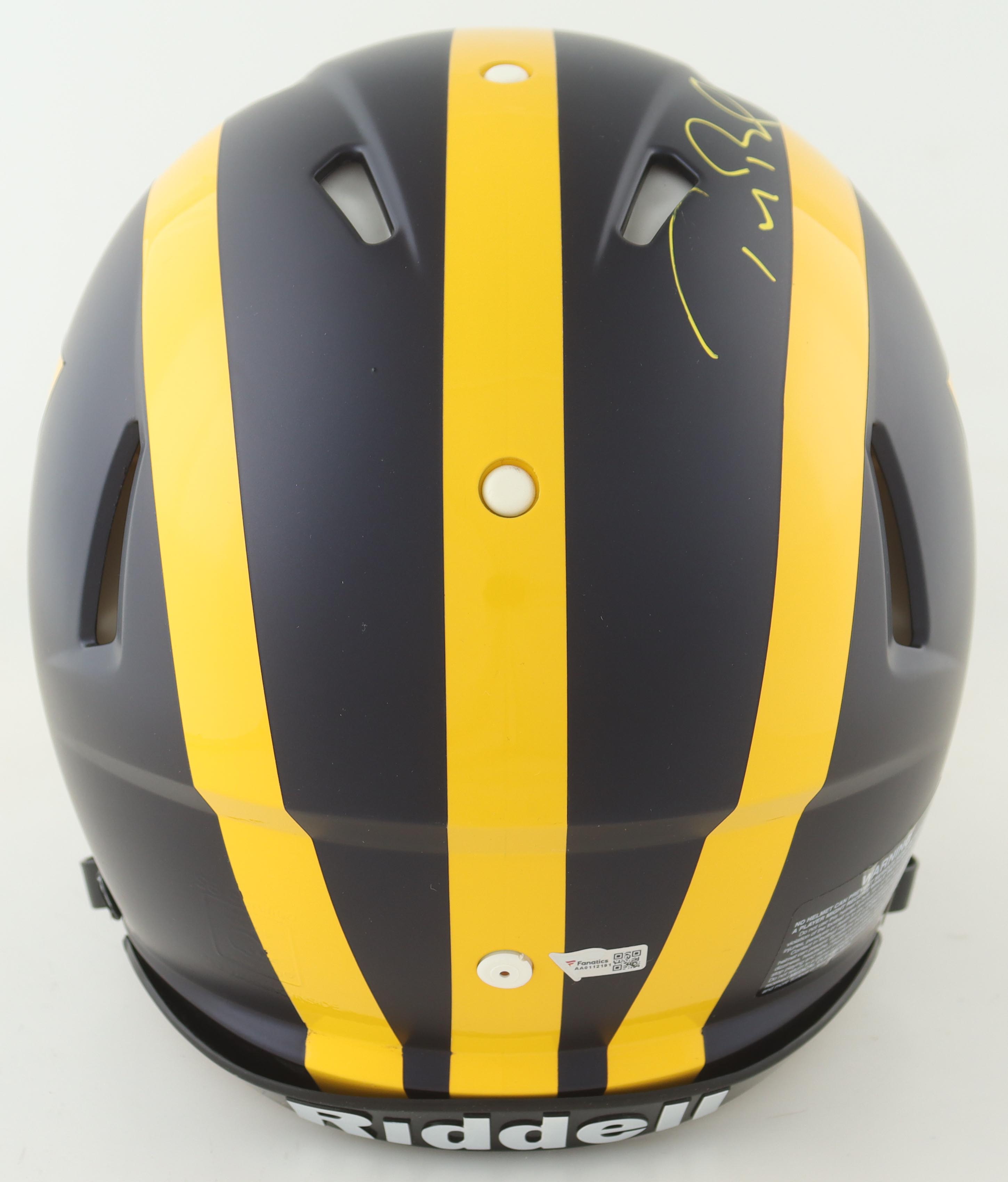 Tom Brady Signed Michigan Wolverines Full-Size Authentic On-Field Speed Helmet (Fanatics) at PristineAuction.com Tom Brady Signed Michigan Wolverines Full-Size Authentic On-Field Speed Helmet (Fanatics) at PristineAuction.com