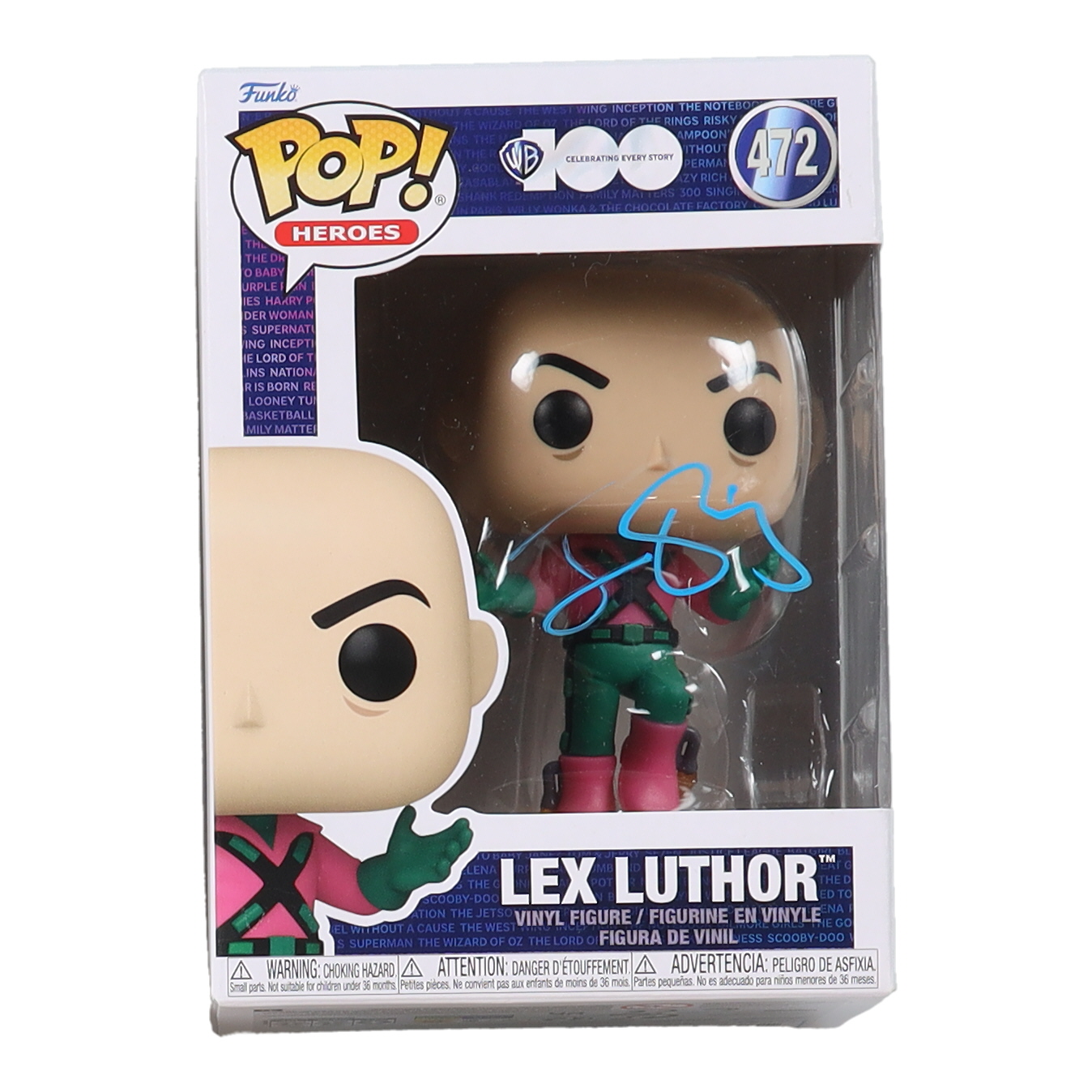 Jesse Eisenberg Signed "WB 100" #472 Lex Luthor Funko Pop! Vinyl Figure (AutographCOA) at PristineAuction.com Jesse Eisenberg Signed "WB 100" #472 Lex Luthor Funko Pop! Vinyl Figure (AutographCOA) at PristineAuction.com