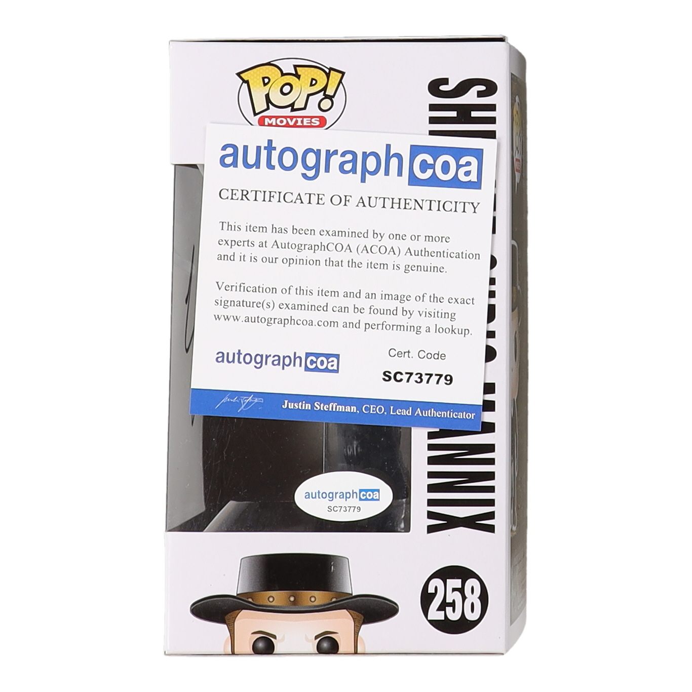 Walton Goggins Signed "The H8teful Eight" #258 Sheriff Chris Mannix Funko Pop! Vinyl Figure (ACOA) at PristineAuction.com Walton Goggins Signed "The H8teful Eight" #258 Sheriff Chris Mannix Funko Pop! Vinyl Figure (ACOA) at PristineAuction.com