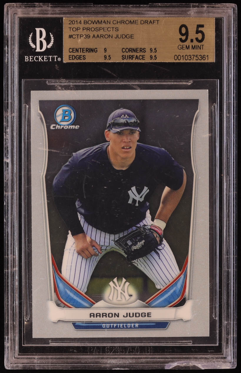 Aaron Judge 2014 Bowman Chrome Draft Top Prospects #CTP39 RC (BGS 9.5) at PristineAuction.com Aaron Judge 2014 Bowman Chrome Draft Top Prospects #CTP39 RC (BGS 9.5) at PristineAuction.com