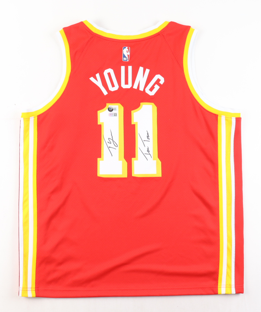 Trae Young Signed Hawks Jersey Inscribed "Ice Trae" (Beckett & USA SM) at PristineAuction.com Trae Young Signed Hawks Jersey Inscribed "Ice Trae" (Beckett & USA SM) at PristineAuction.com