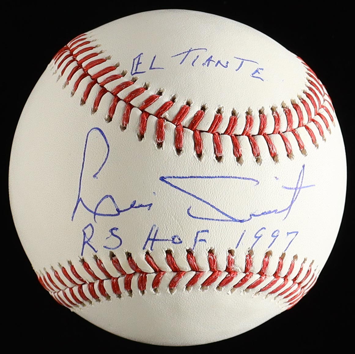 Luis Tiant Signed OML Baseball Inscribed "El Tiante" & "RS HOF 1997" (PSA) at PristineAuction.com Luis Tiant Signed OML Baseball Inscribed "El Tiante" & "RS HOF 1997" (PSA) at PristineAuction.com