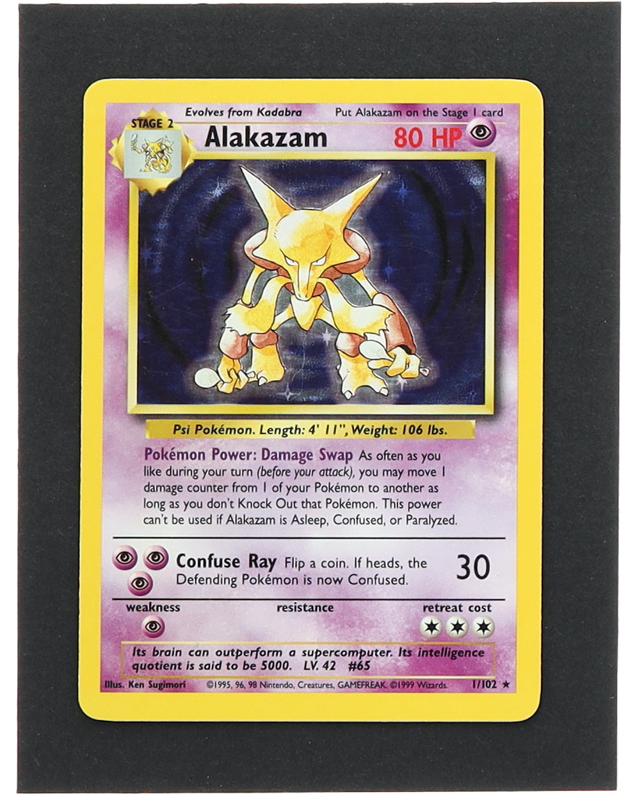 Alakazam 1999 Pokemon Base Unlimited #1 Holo at PristineAuction.com Alakazam 1999 Pokemon Base Unlimited #1 Holo at PristineAuction.com