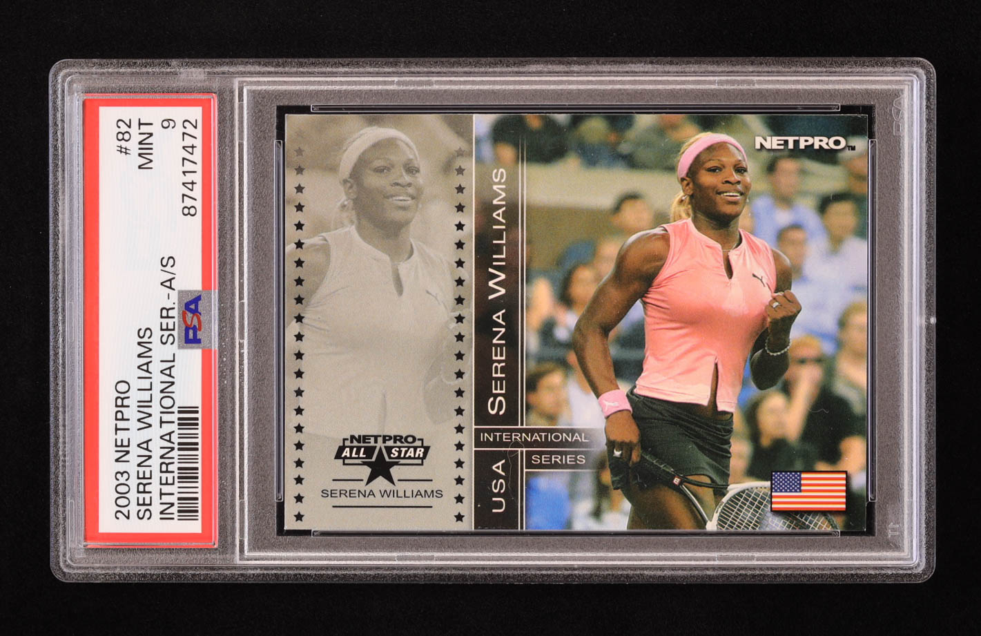 Serena Williams 2003 NetPro International Series #82 AS (PSA 9) at PristineAuction.com Serena Williams 2003 NetPro International Series #82 AS (PSA 9) at PristineAuction.com