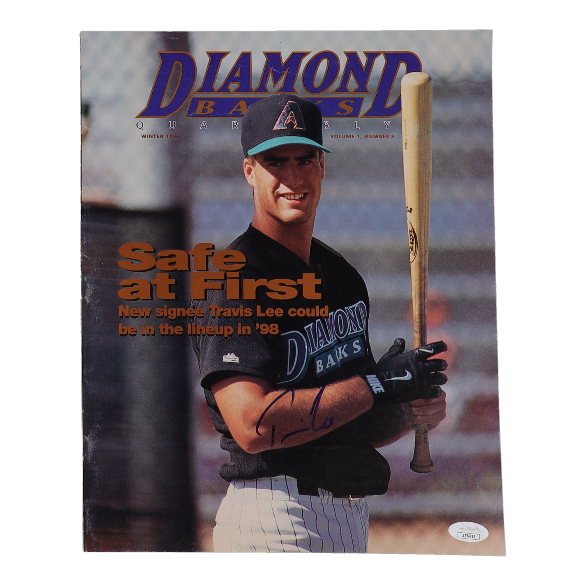 Travis Lee Signed 1996 Diamondbacks Quarterly Magazine (JSA) at PristineAuction.com Travis Lee Signed 1996 Diamondbacks Quarterly Magazine (JSA) at PristineAuction.com
