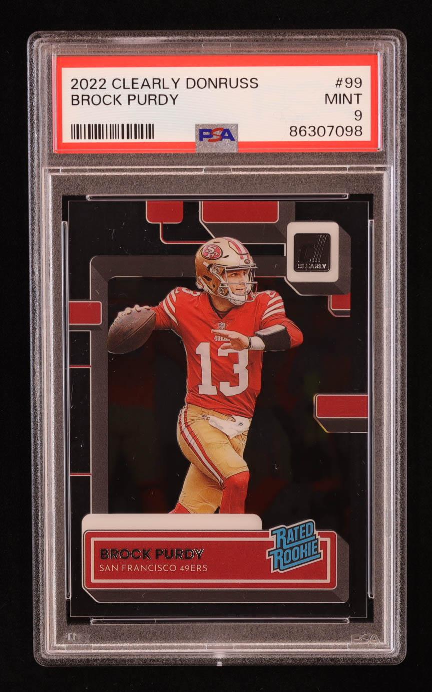 Brock Purdy 2022 Clearly Donruss #99 RR RC (PSA 9) at PristineAuction.com Brock Purdy 2022 Clearly Donruss #99 RR RC (PSA 9) at PristineAuction.com
